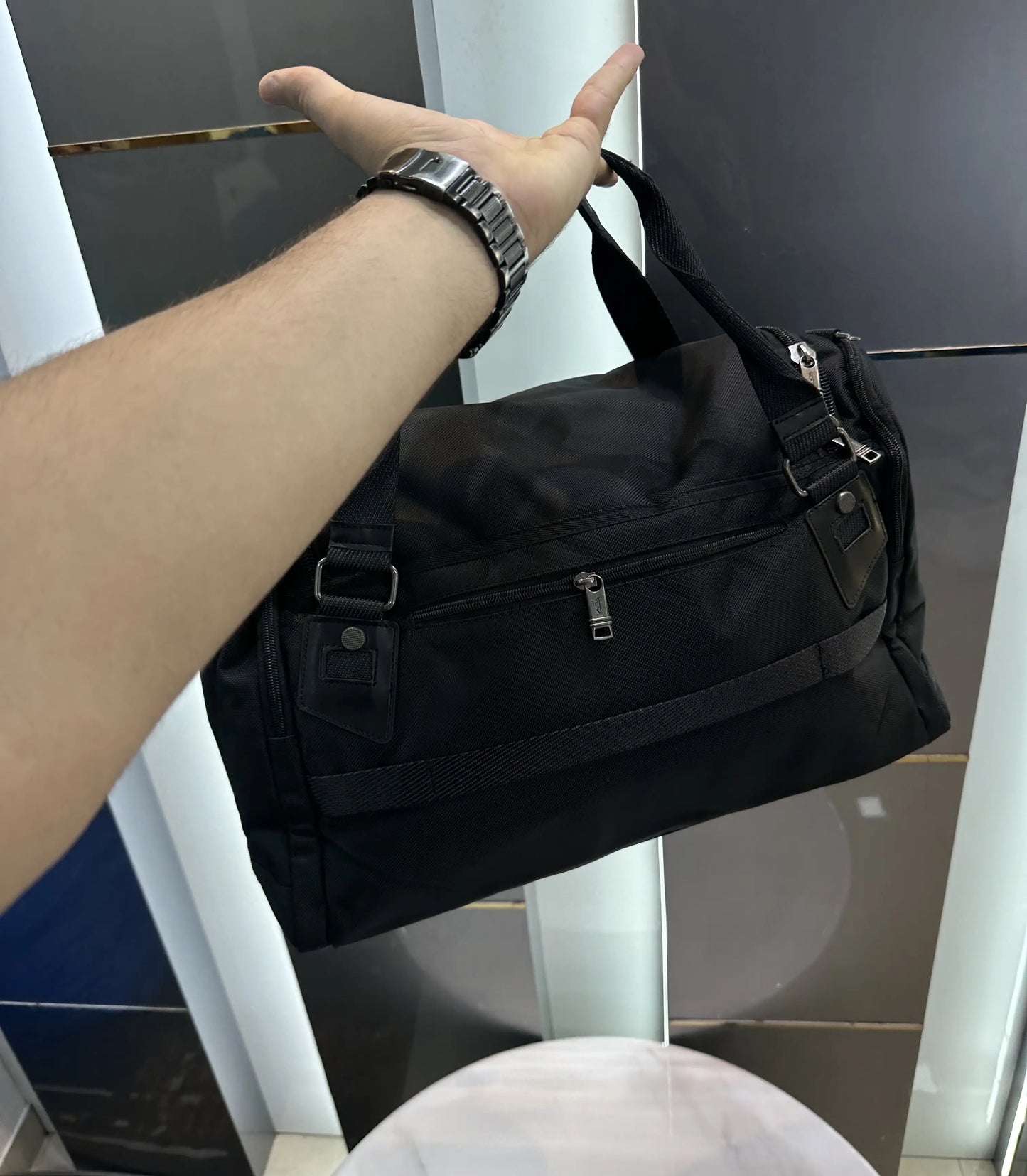 Tumi Black Luxury Imported Duffel Bag Black T95882