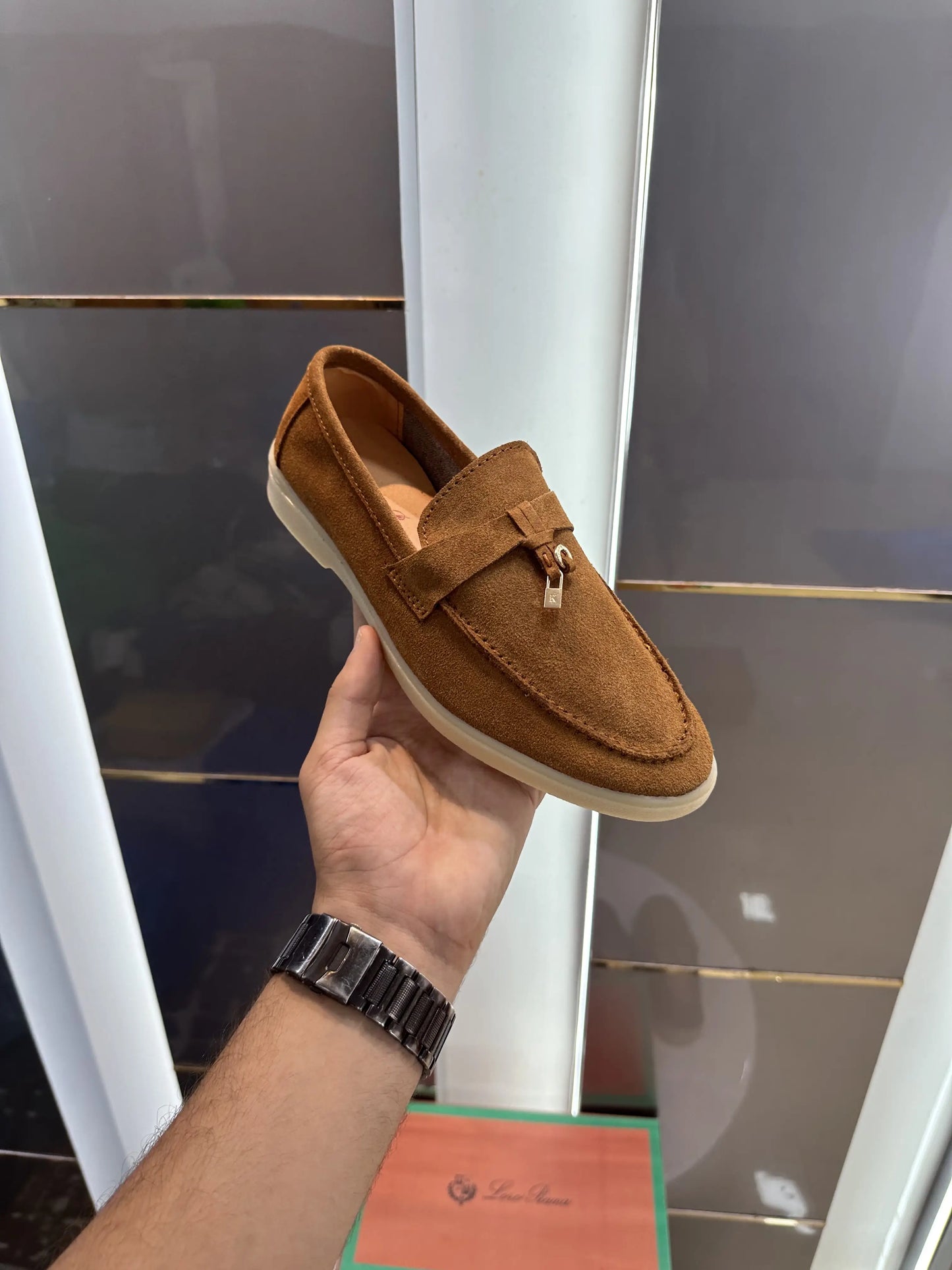 Loro_Piana Tan Formal Loafer