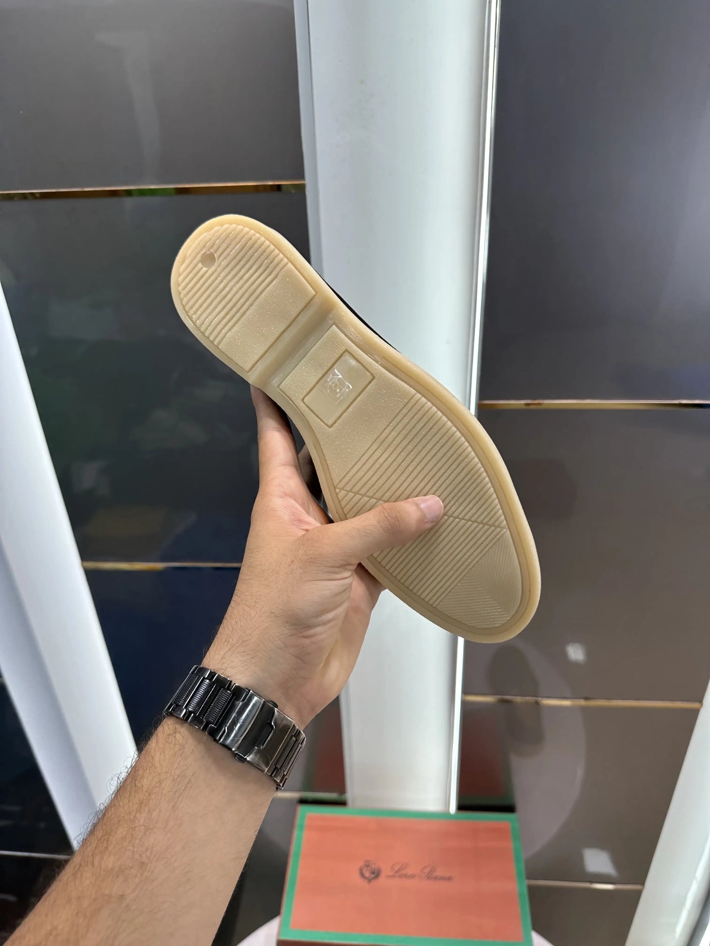 Loro_Piana Tan Formal Loafer