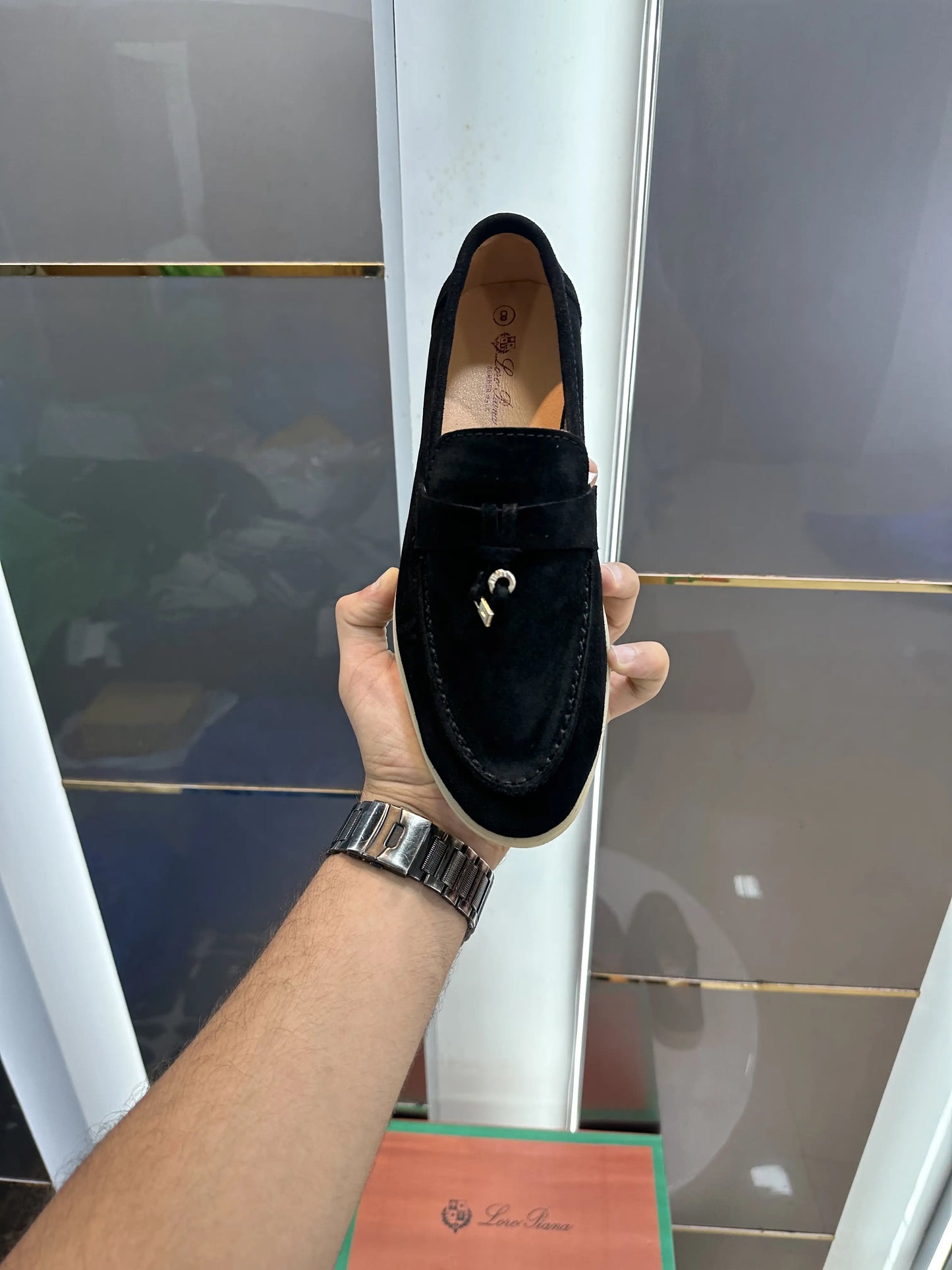 Loro_Piana Black Formal Loafer