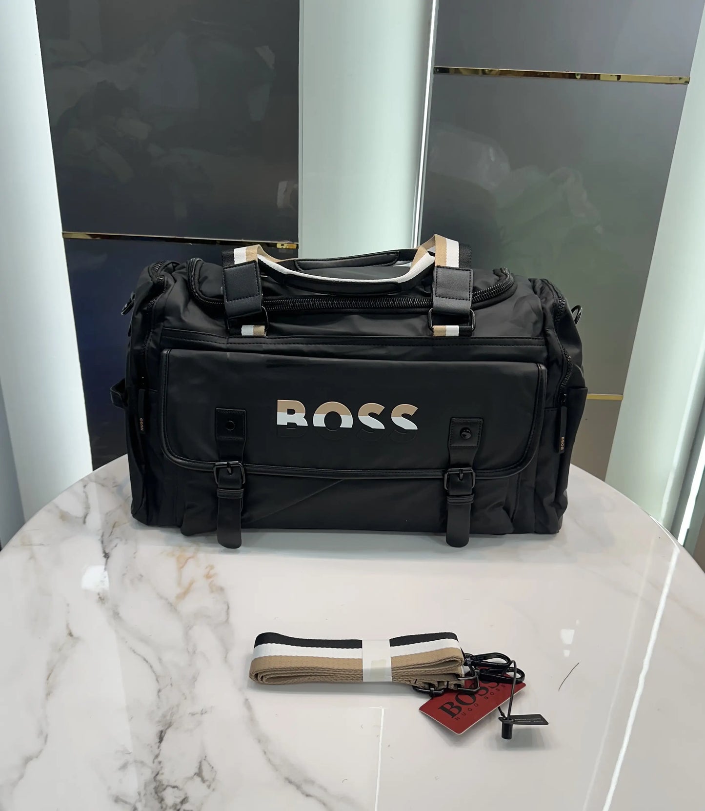 Hugo Bos s Luxury Imported Duffel Bag Bs0866-3a