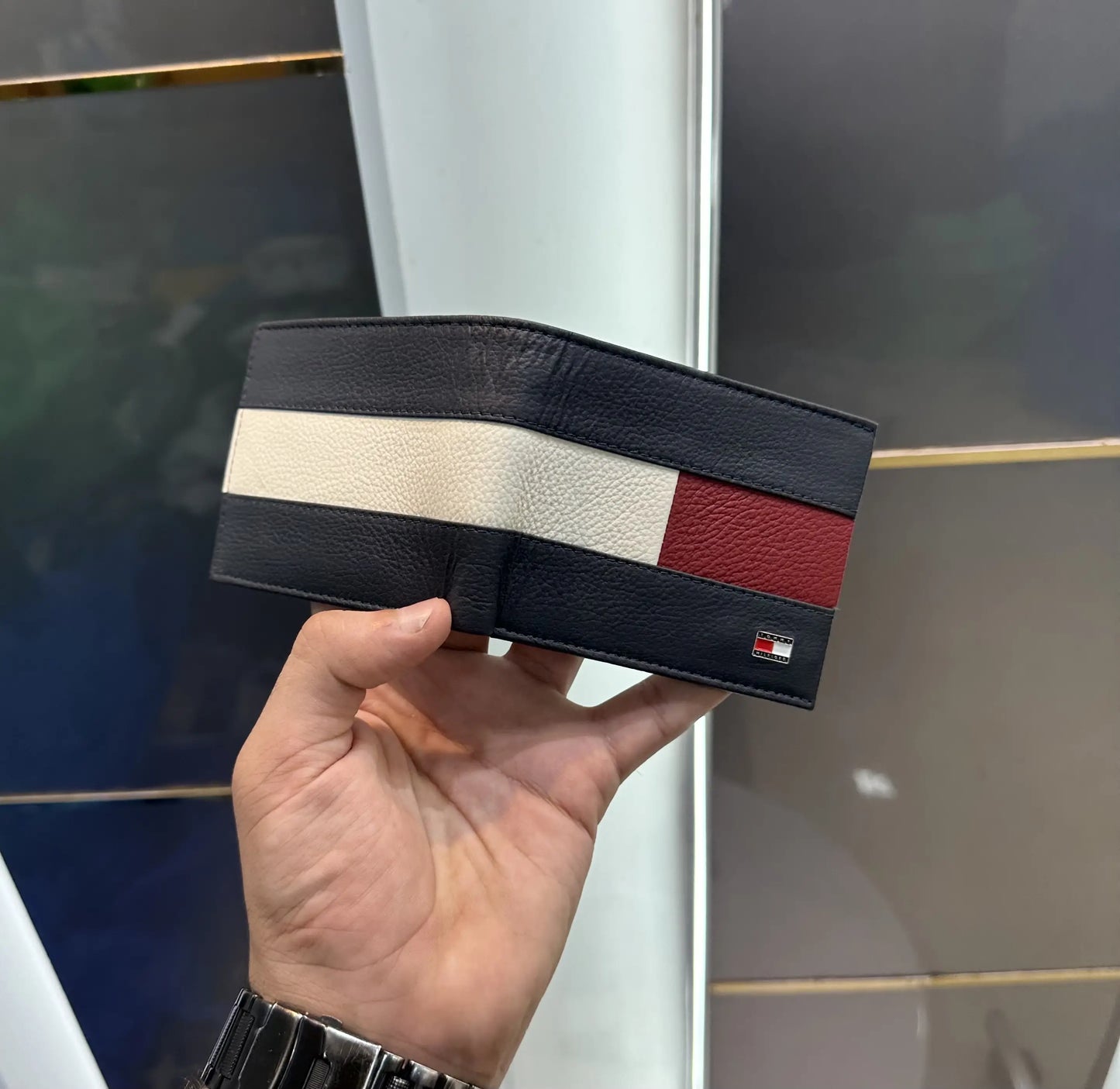 Tommy Hilfiger Premium Wallet Navy With Box t155