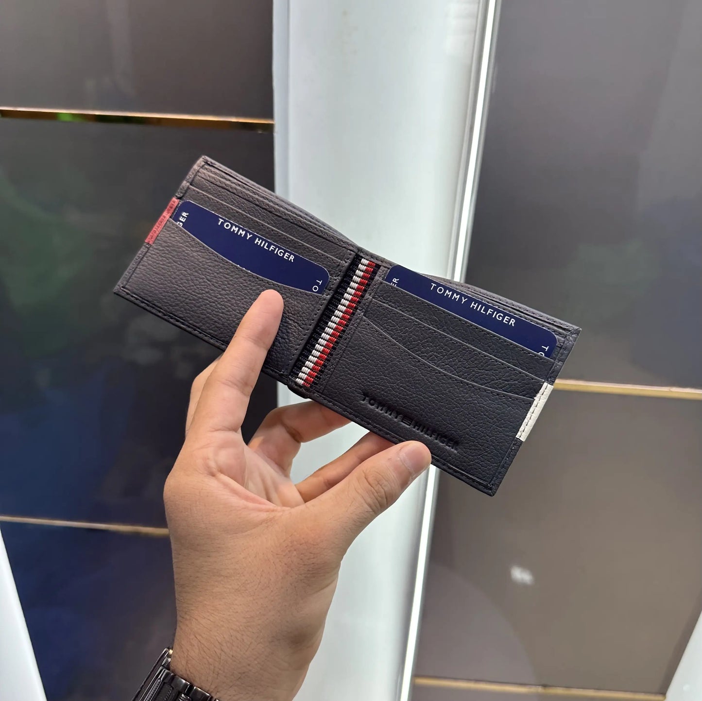 Tommy Hilfiger Premium Wallet Navy With Box t155