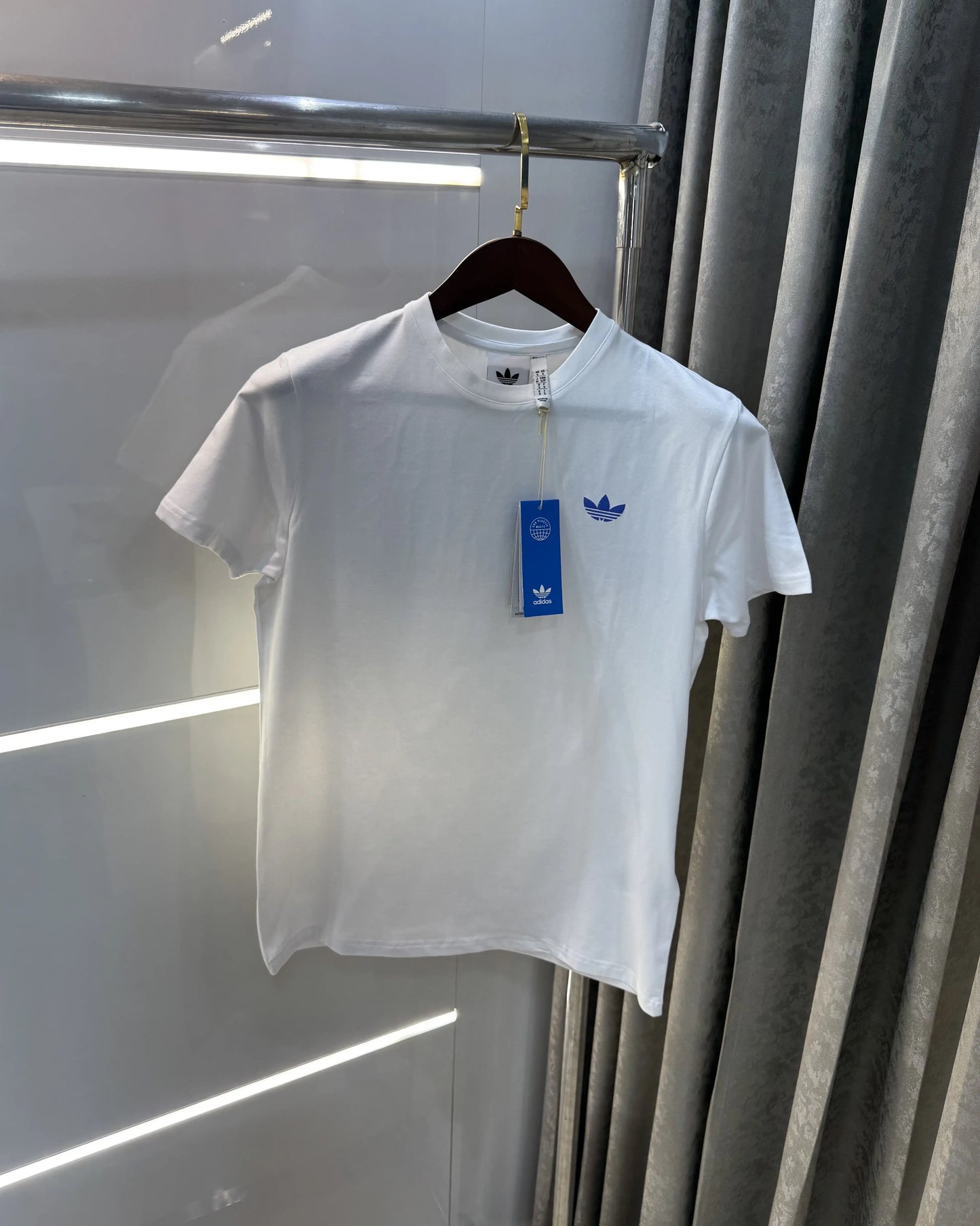 Adidas White Printed Premium Classic T-Shirt