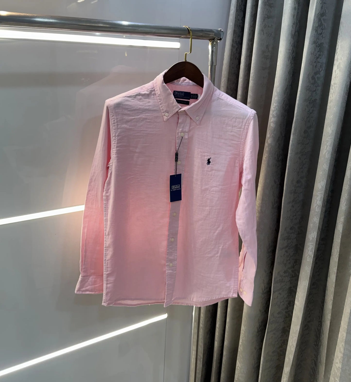 Ralph Lauren Pink Premium Linen Shirt