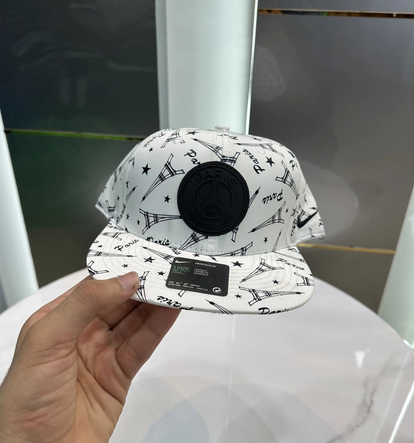 PSG White Premium Imported Cap p240