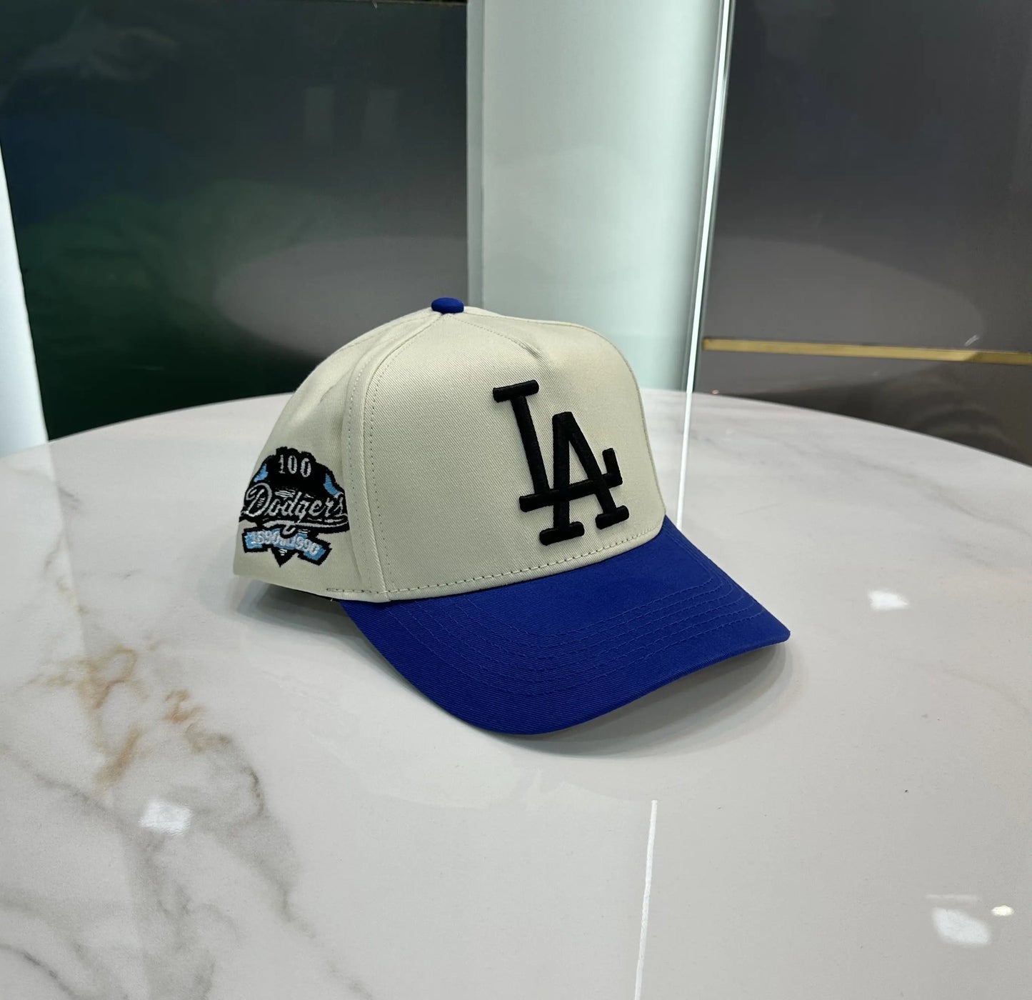LA Cream Blue Premium Imported Cap la6486