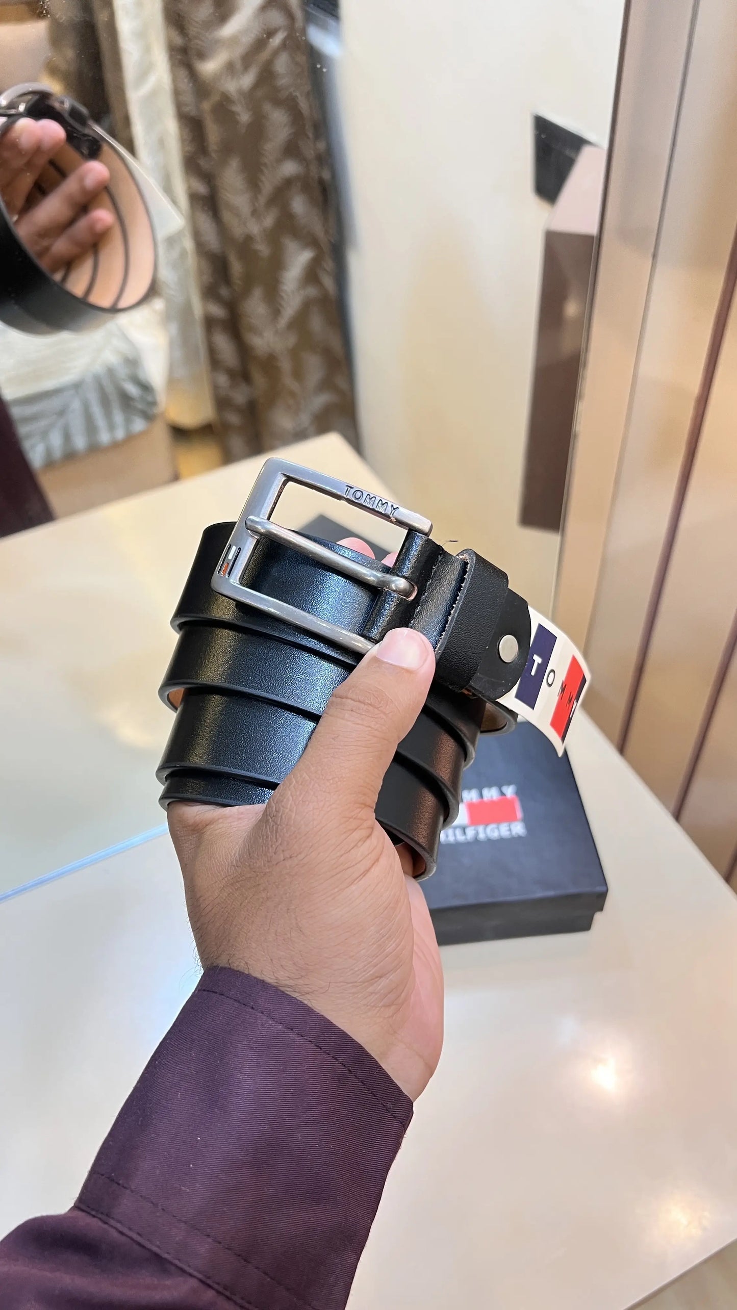 TOMMY HILFIGER PREMIUM QUALITY IMPORTED LEATHER BELT TM-915
