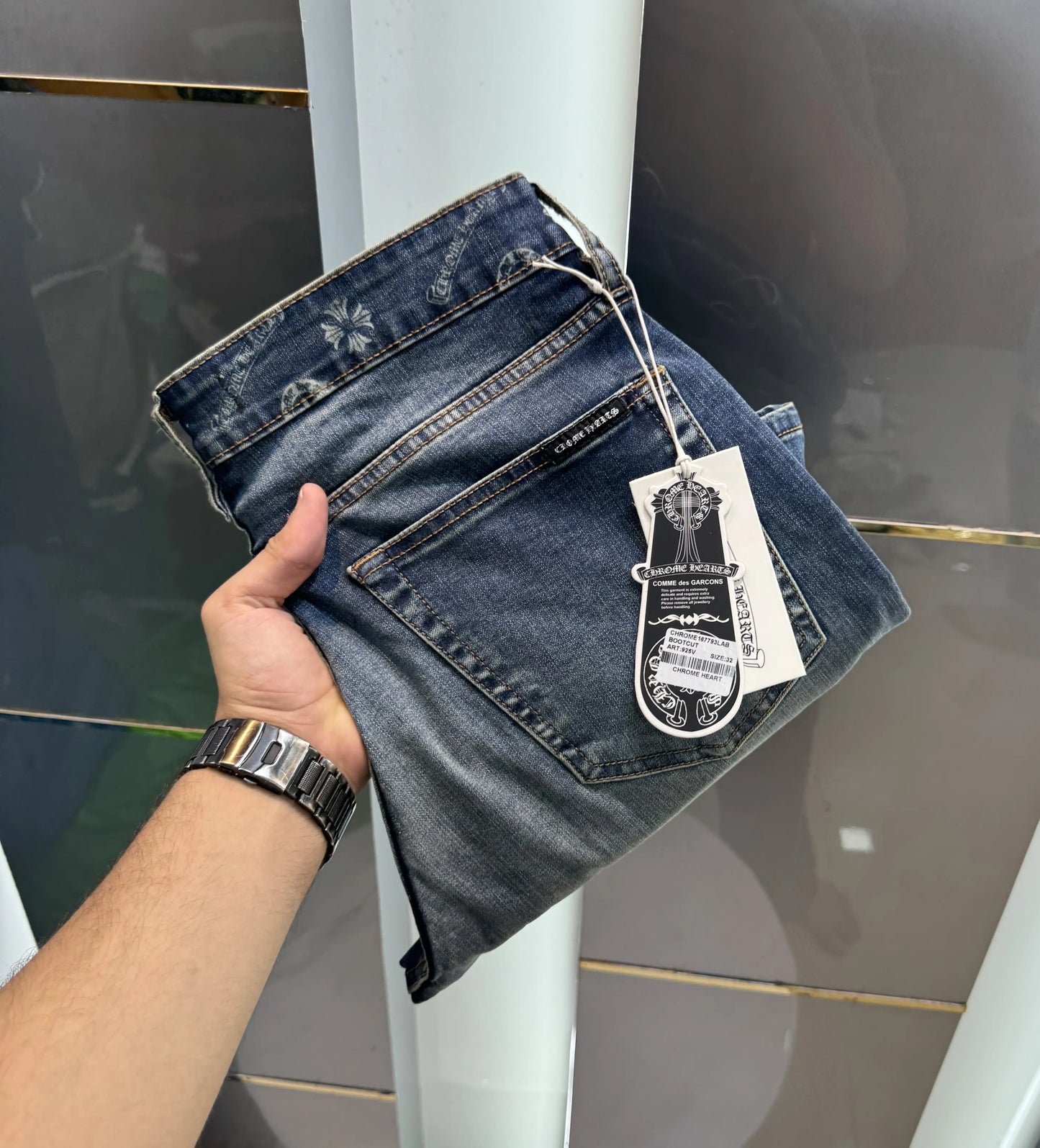 Chrome Hearts Light Greenish Imported Premium Denim