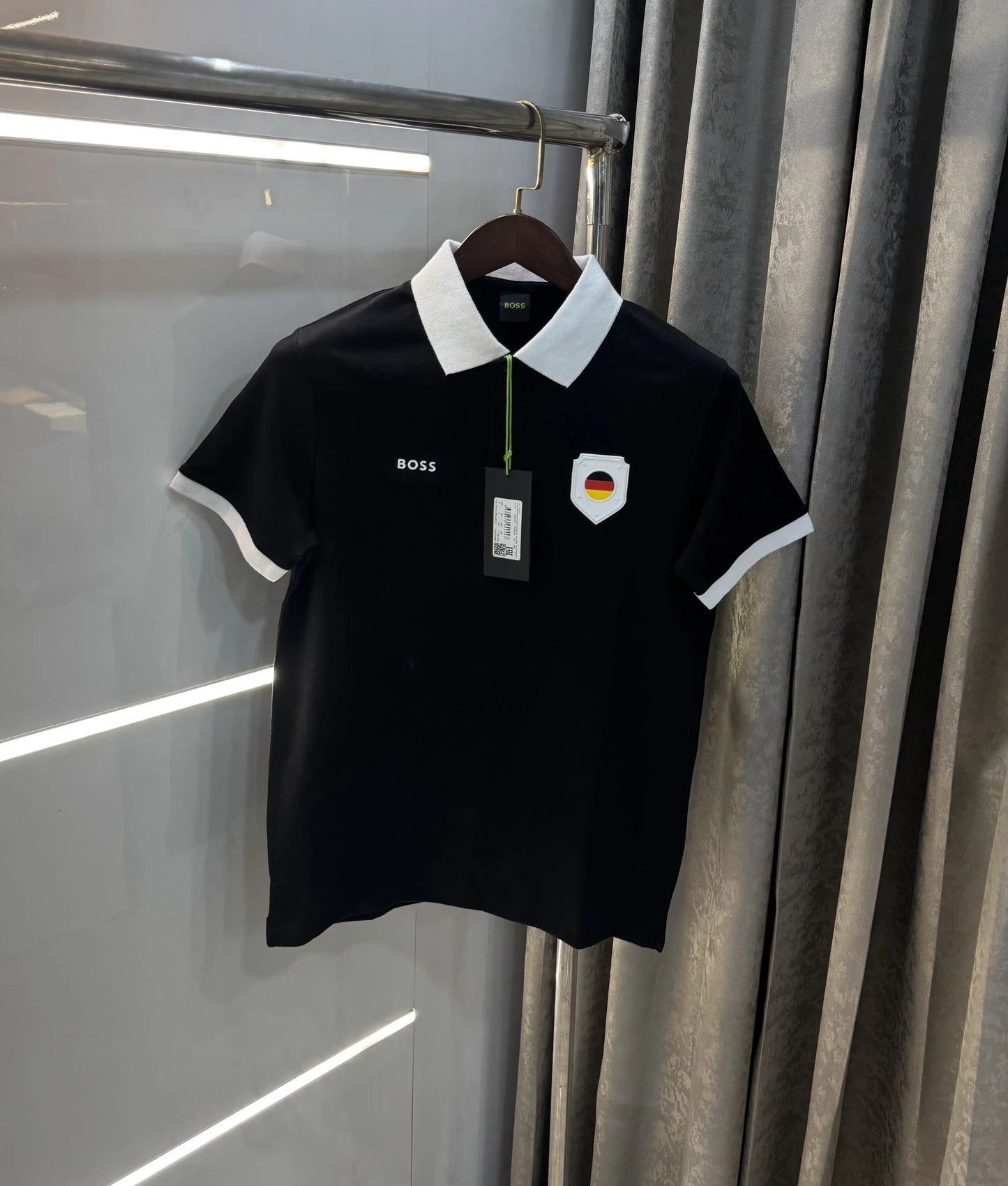 Hugo  Bos s Black Logo Work Premium Polo T-shirt