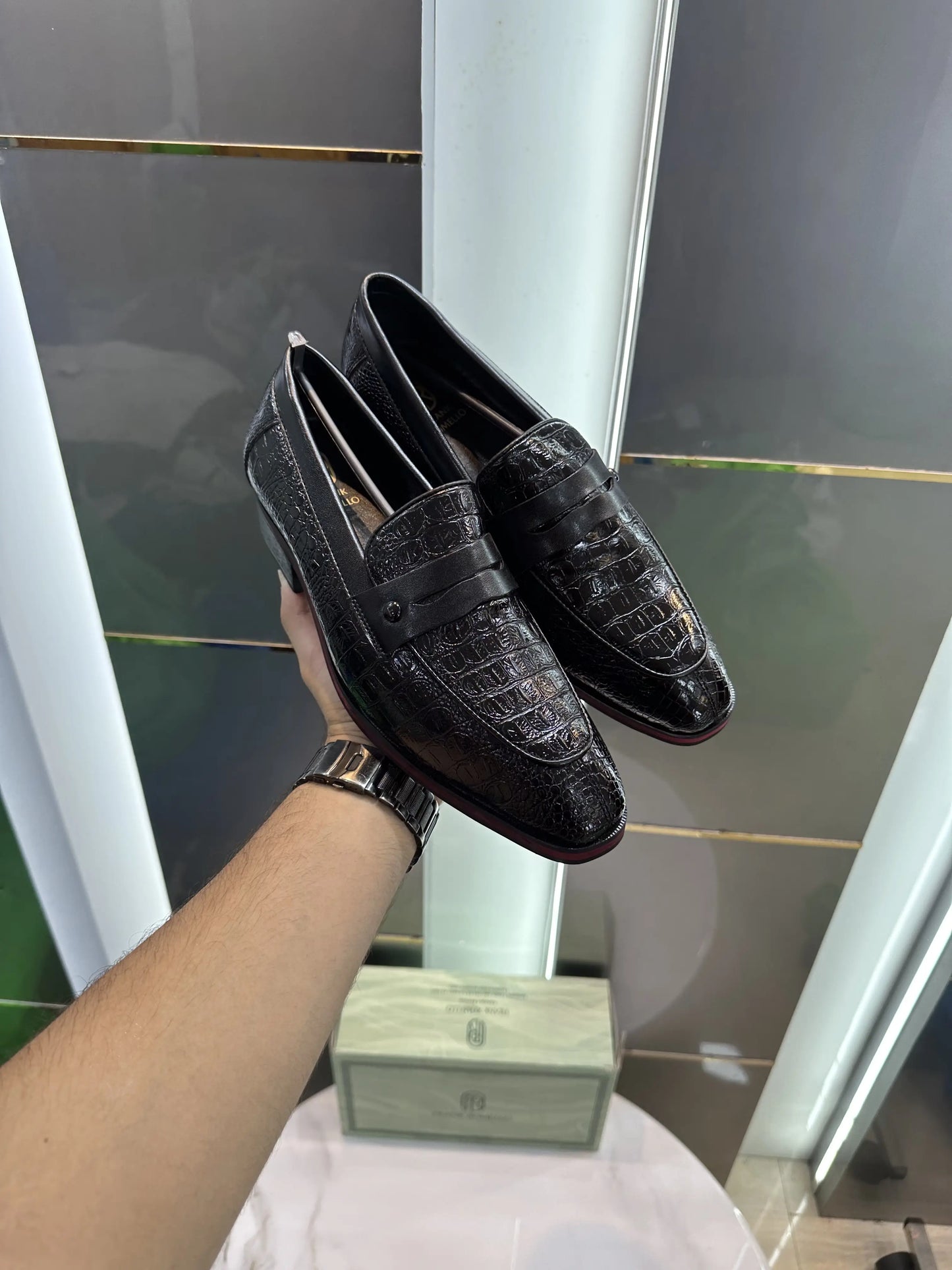 Frank_Romello Black Formal Loafers