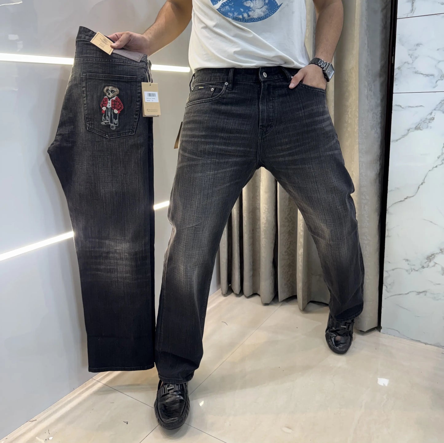 Ralp h  Lauren Carbon Black Teddy Edtion Imported Denim