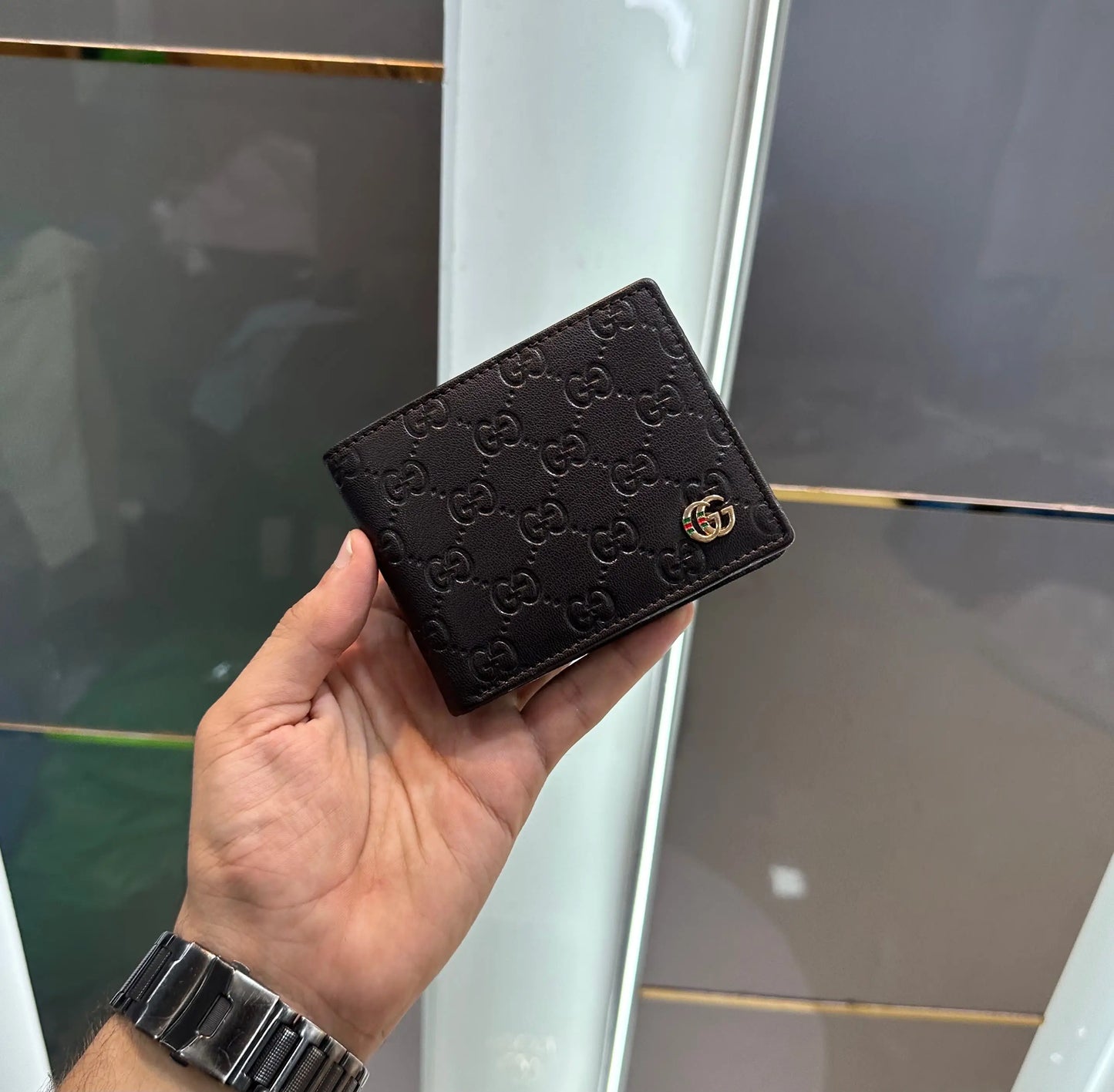 Gucci Monogram Premium Wallet Brown With Box g5890