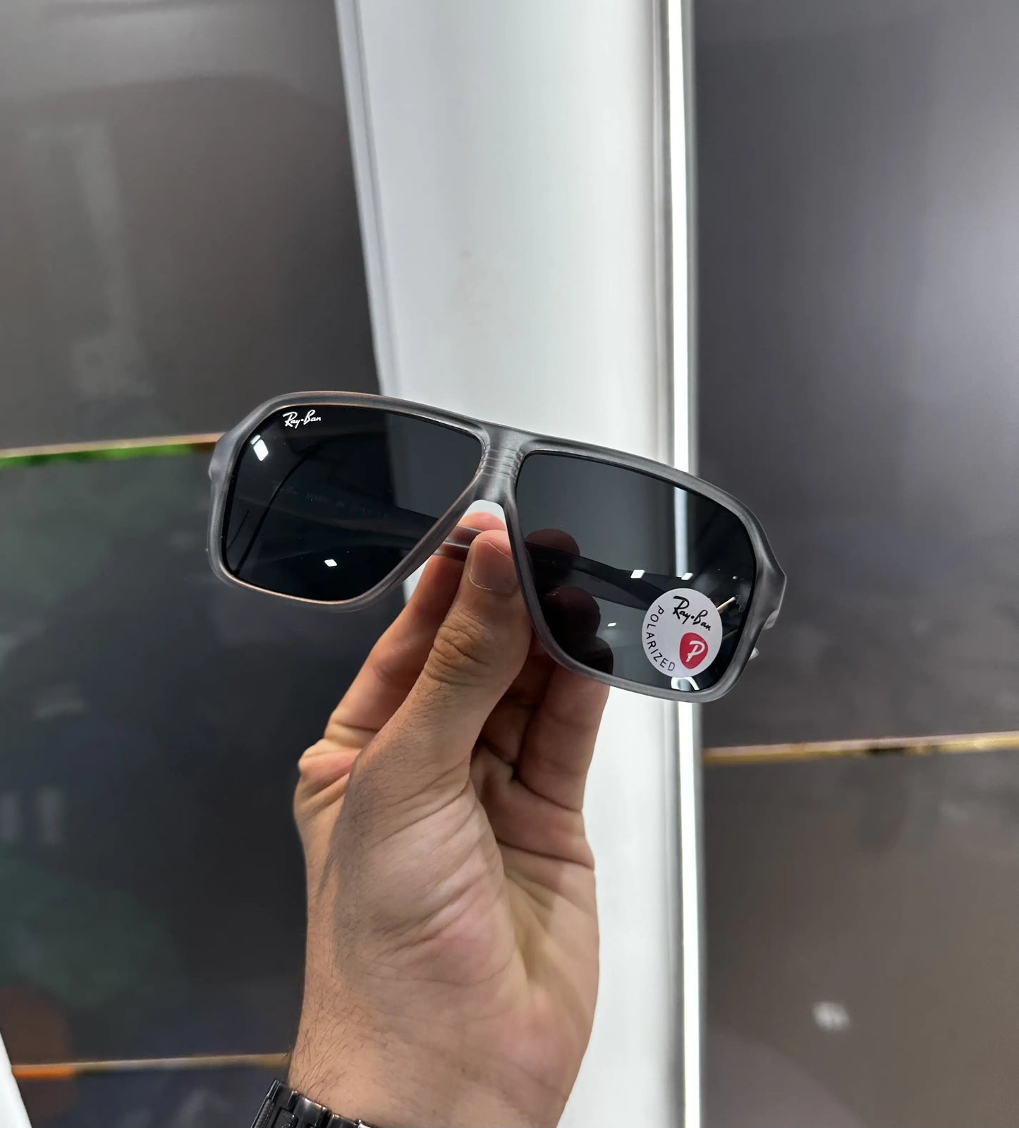 RayBan Grey Black Matt Premium Shades 4760