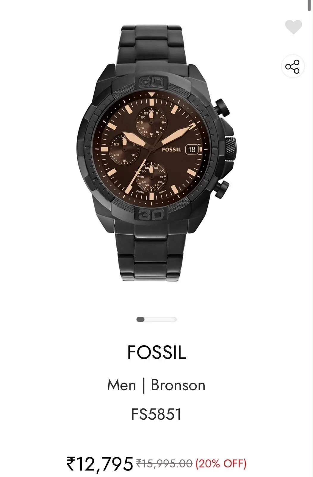 Fossil Bronson chronograph