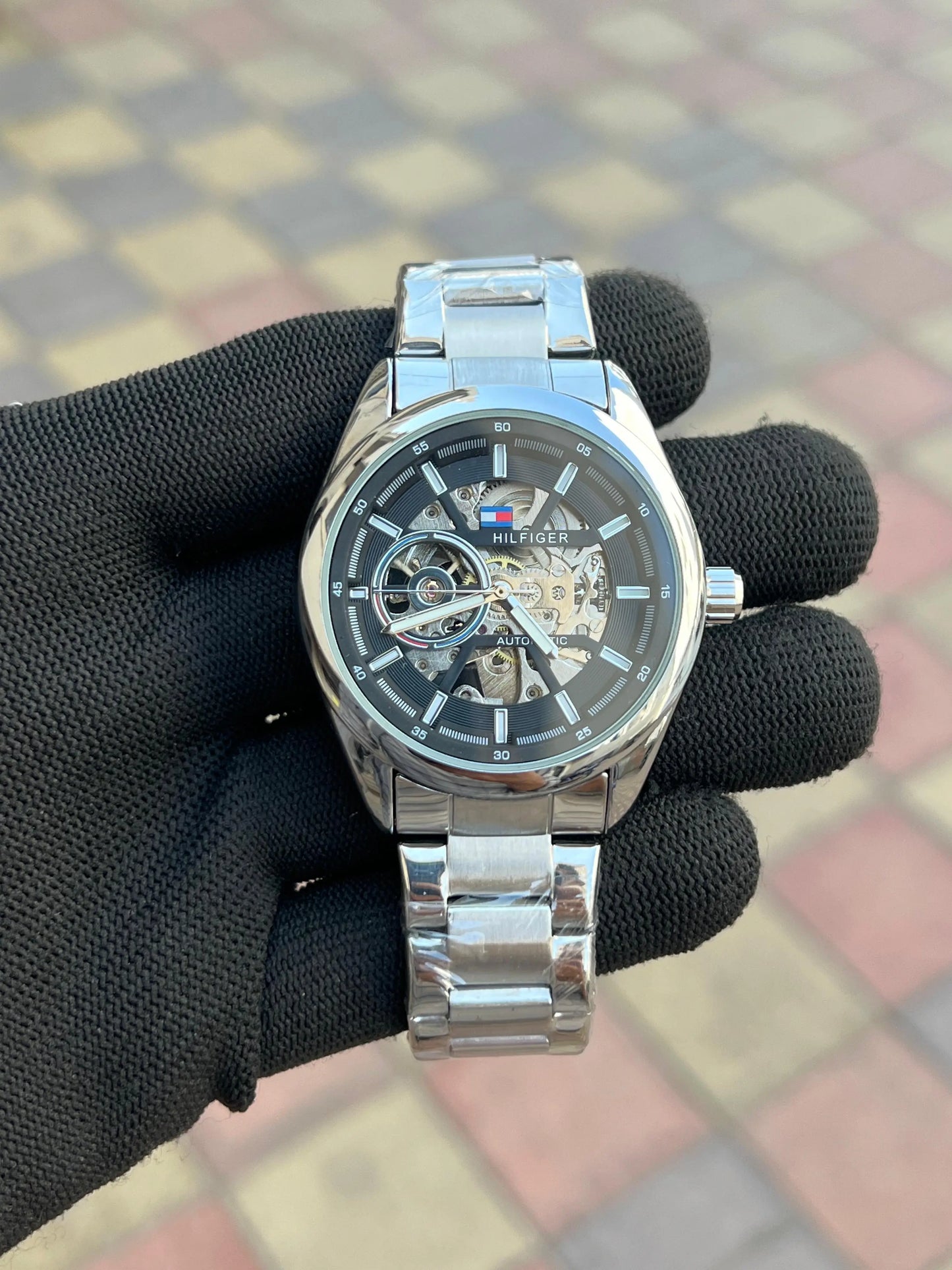 Tommy Hilfiger Automatic Silver Black