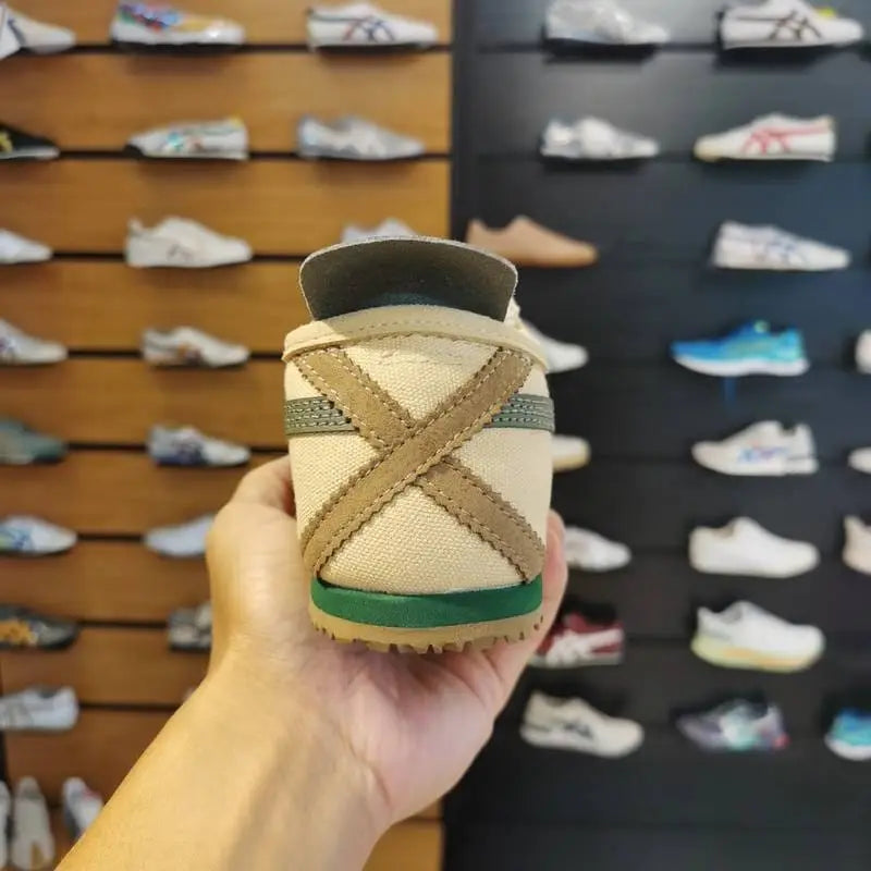 Onitsuka Tiger Mexico 66 Slip On Beige Grass Green For Mens D-1931
