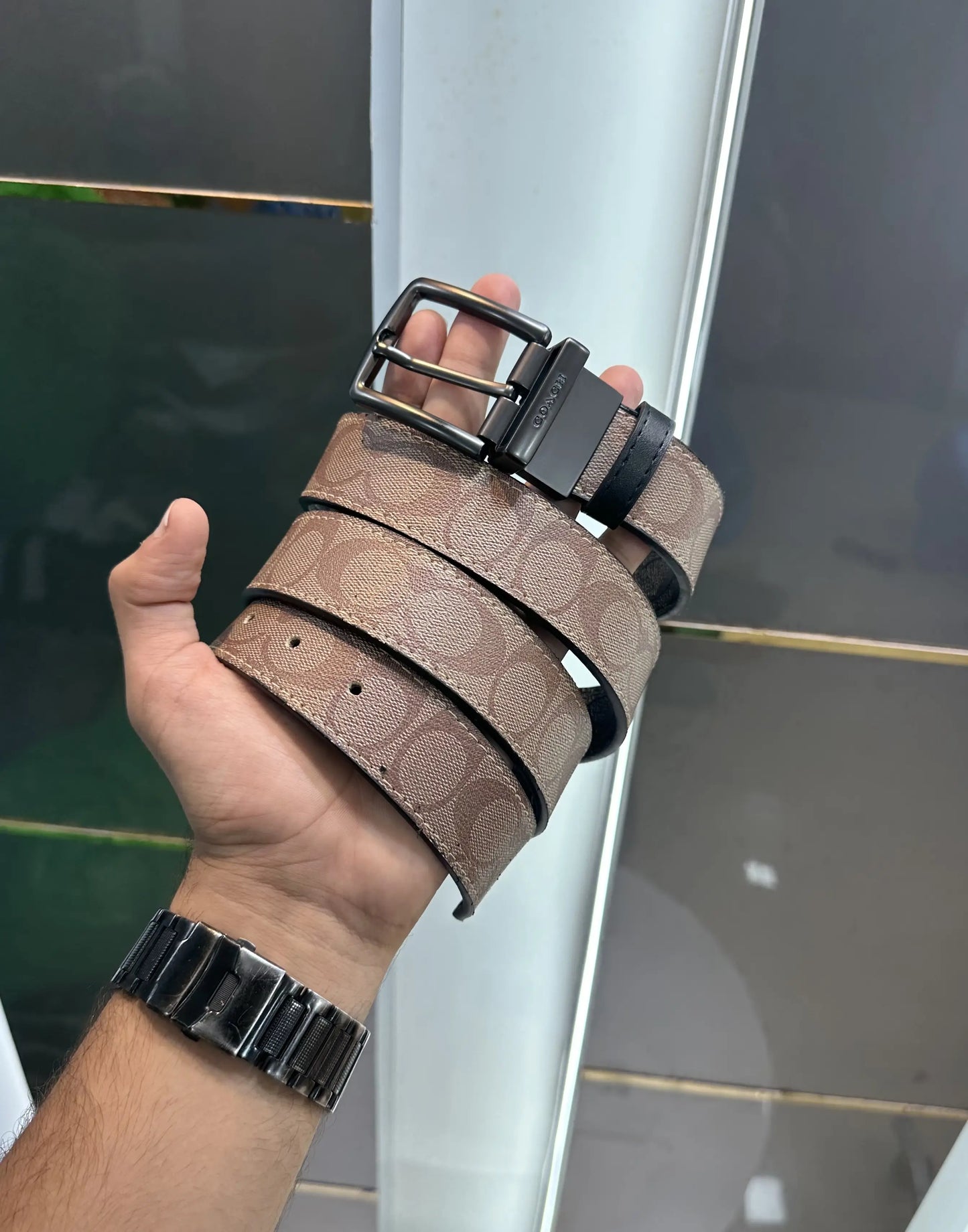 Coac h Premium Rersible Imported Belt c358
