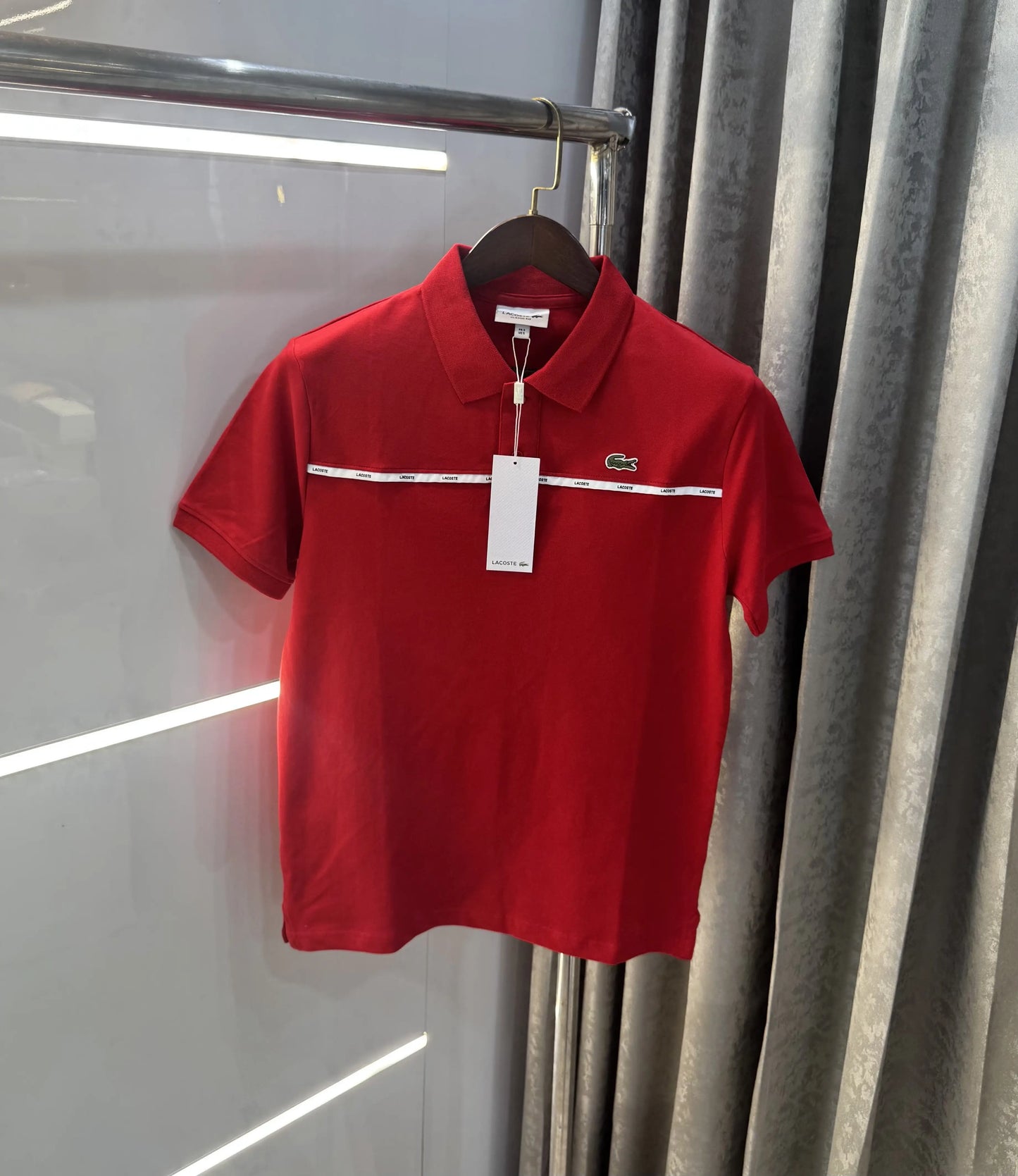 Lacost e Red Logo Work Premium Polo T-Shirt