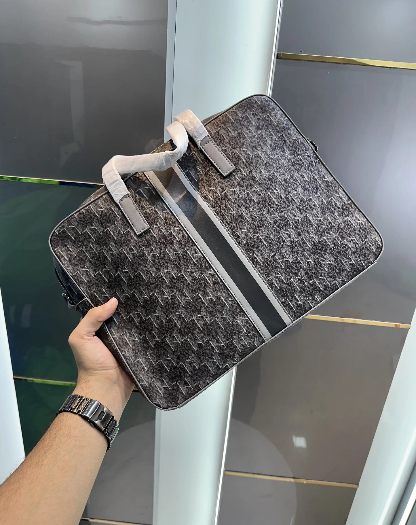 Karl Lagerfiel d Luxury Premium Imported Black Laptop+ Brief Bag