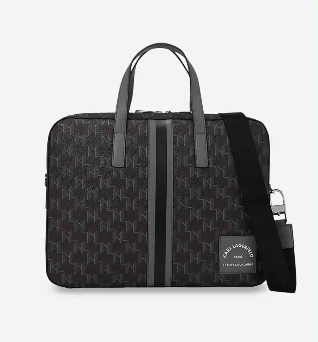 Karl Lagerfiel d Luxury Premium Imported Black Laptop+ Brief Bag