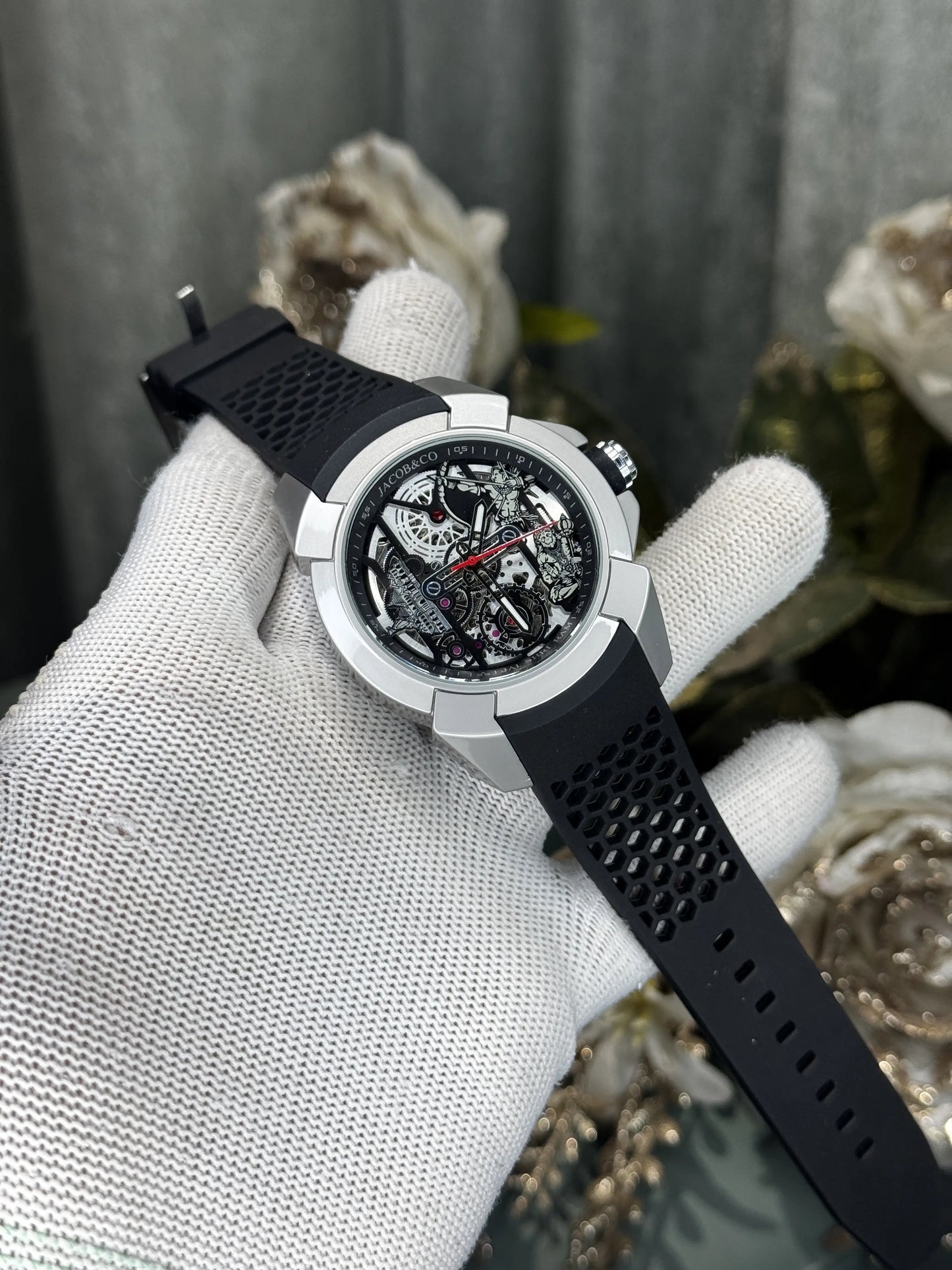 Jacob&Co. Ram Silver Black Premium Automatic Watch
