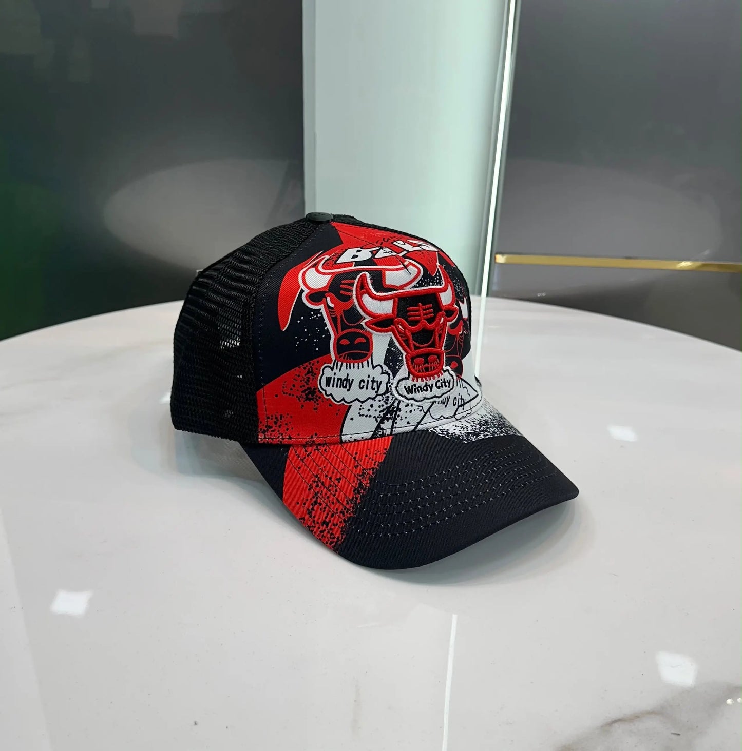 NBA Black Red(Chicago Bulls) Premium Imported Cap 897