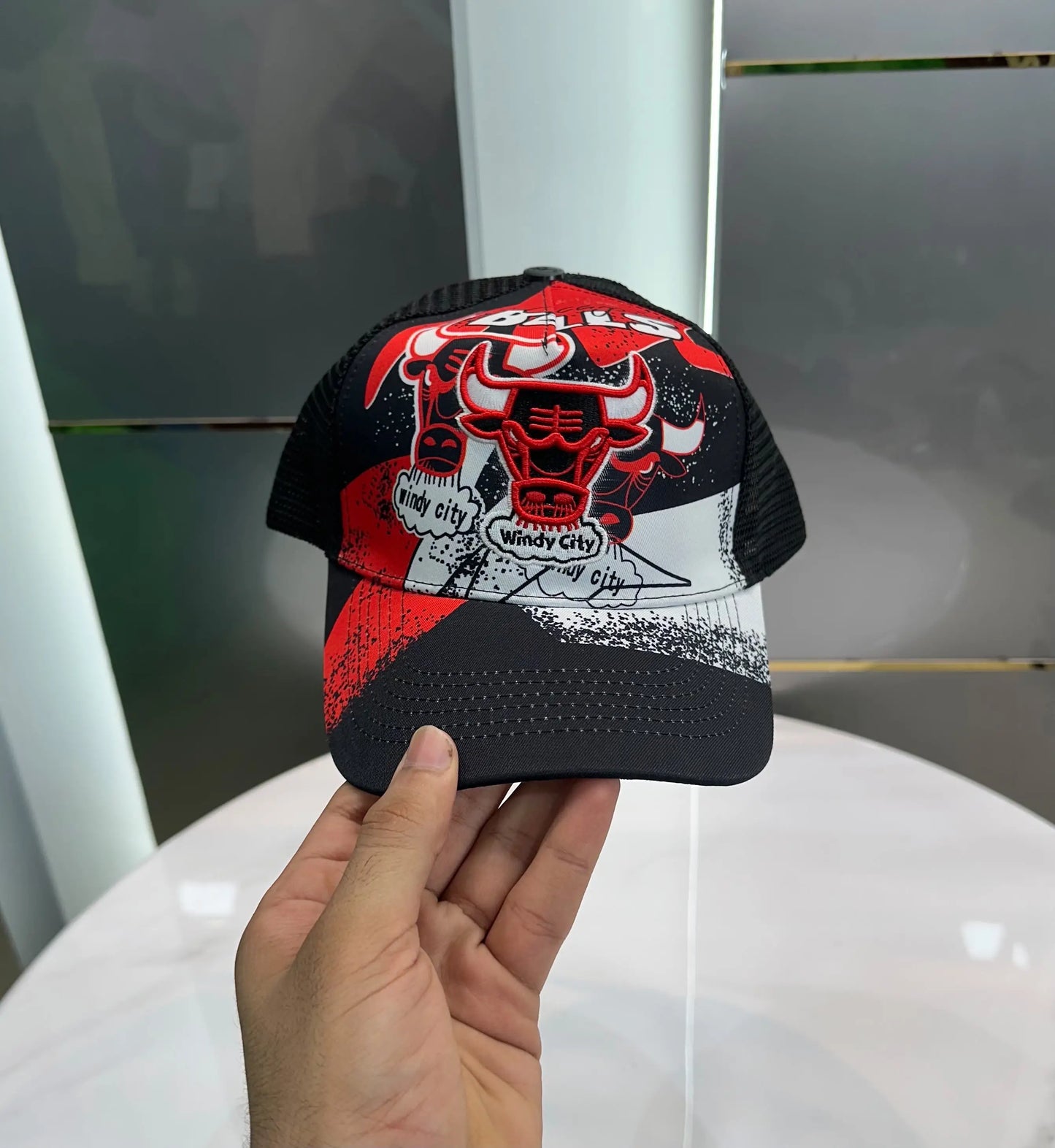NBA Black Red(Chicago Bulls) Premium Imported Cap 897