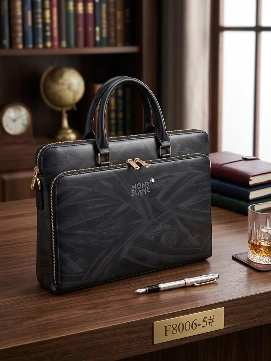 Mont Blan c Luxury Premium Imported Grey Laptop Bag mb986