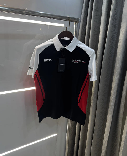 Hug o Boss Porsch e Black Premium Polo T-shirt