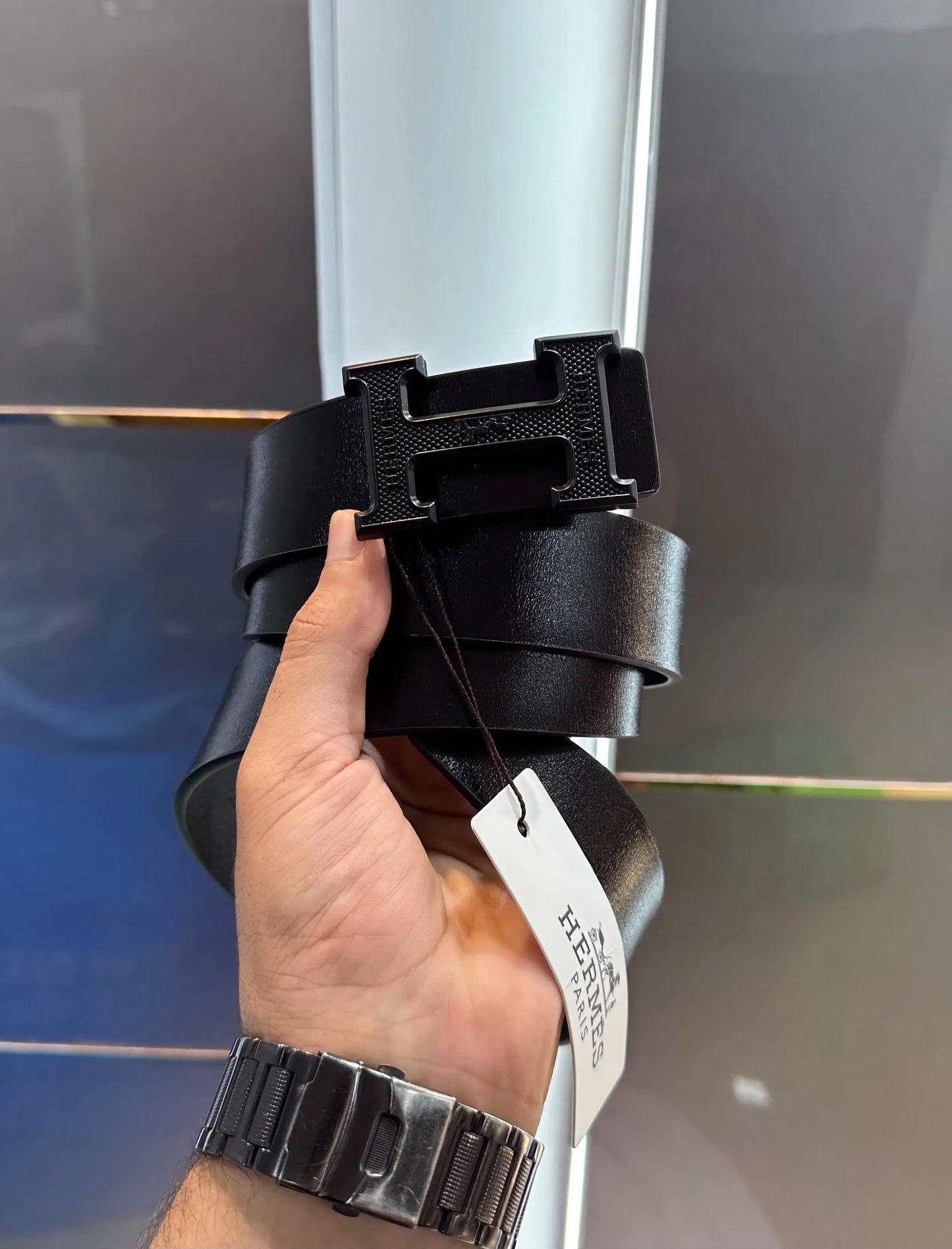 Herme s Black Premium Imported Belt h212