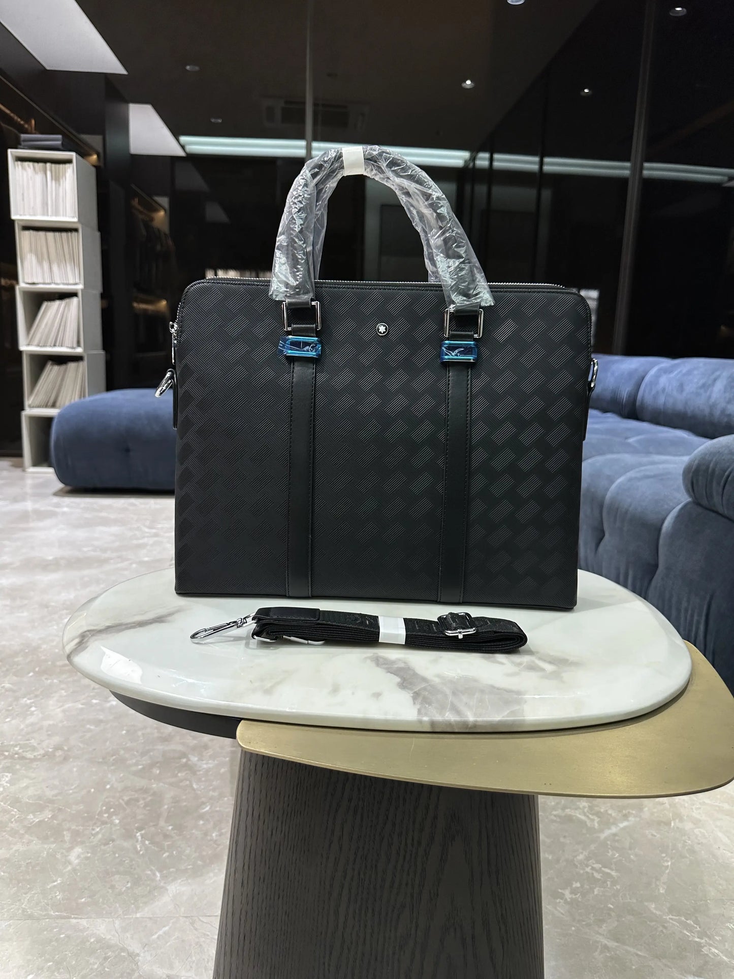Mont Blan c Luxury Premium Imported Black Laptop Bag mb1600