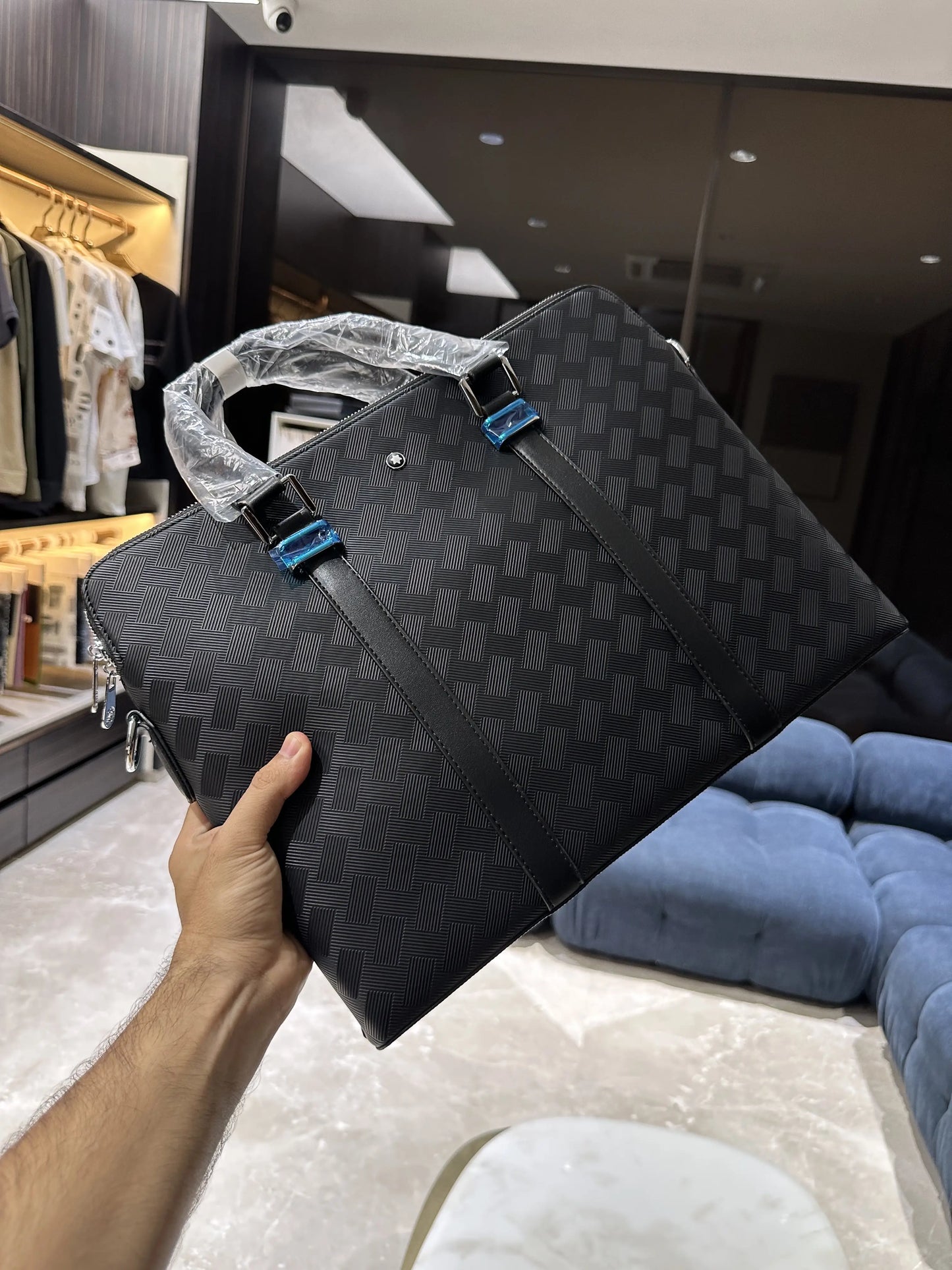 Mont Blan c Luxury Premium Imported Black Laptop Bag mb1600