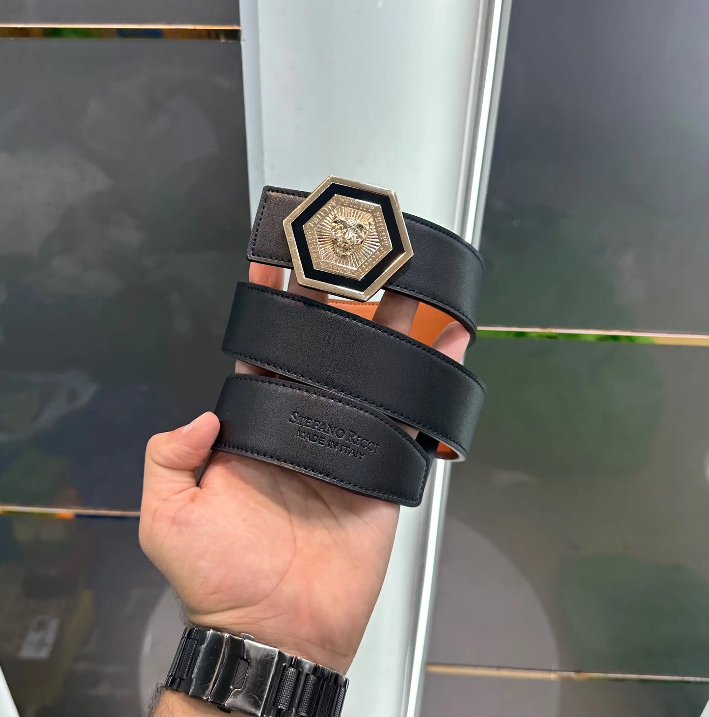 Steffano Ricc i Gold Premium Imported Belt s112