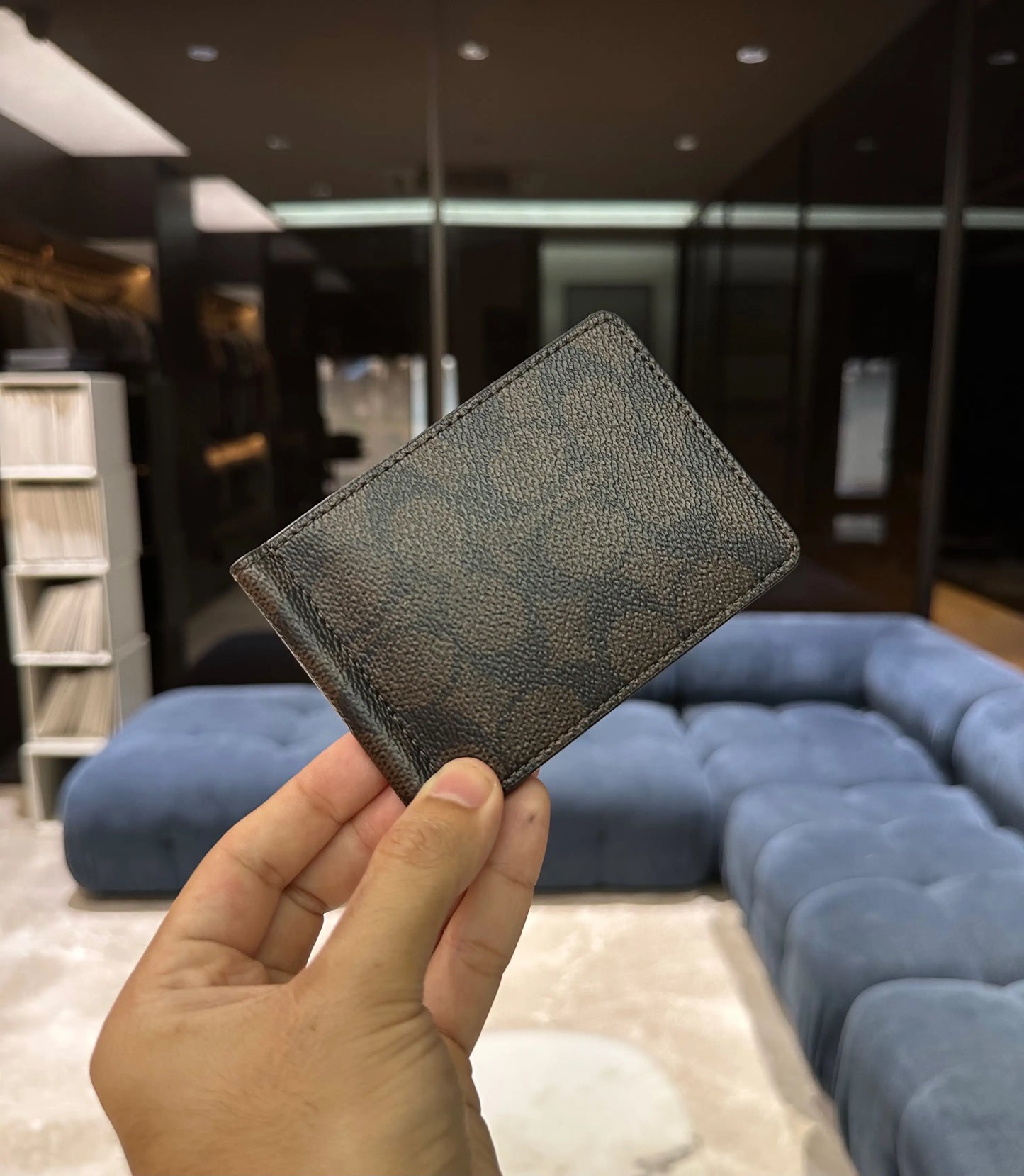 Coac h Monogram Premium Money Clipper Beige With Box c460