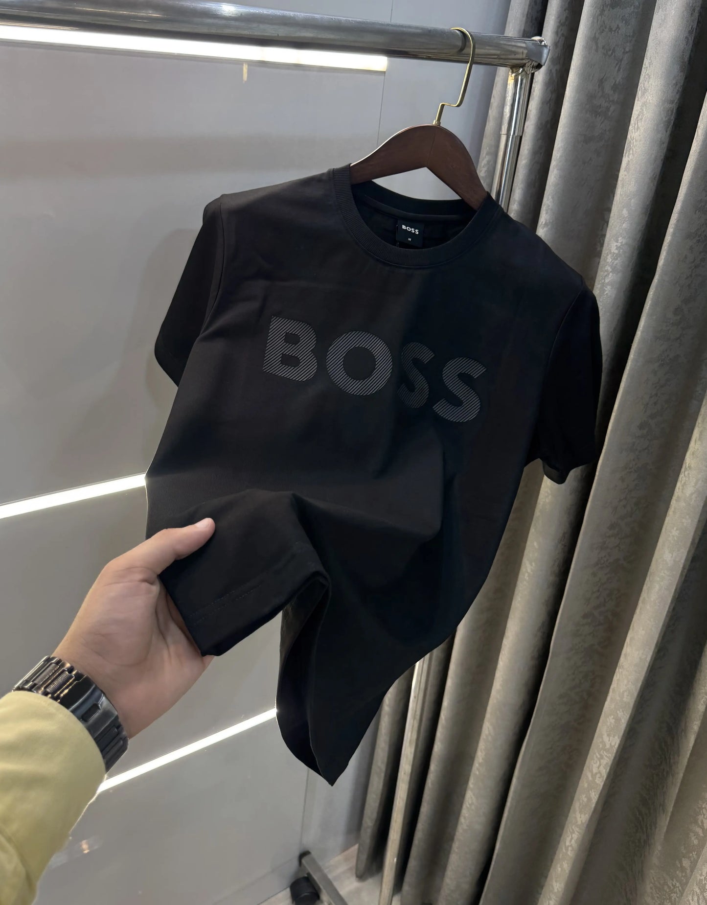Hugo Bos s Black Embroidery Logo Premium T-Shirt