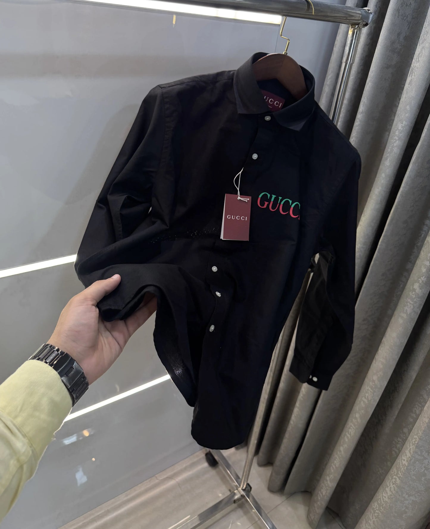 Gucc i Black Logo Work Premium Shirt