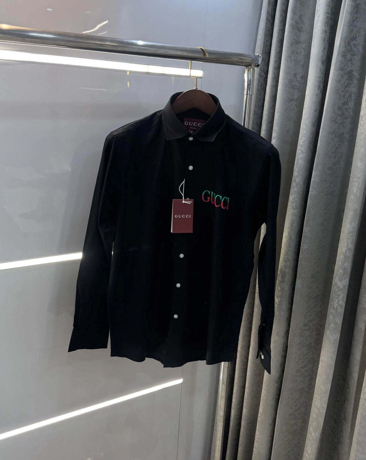 Gucc i Black Logo Work Premium Shirt