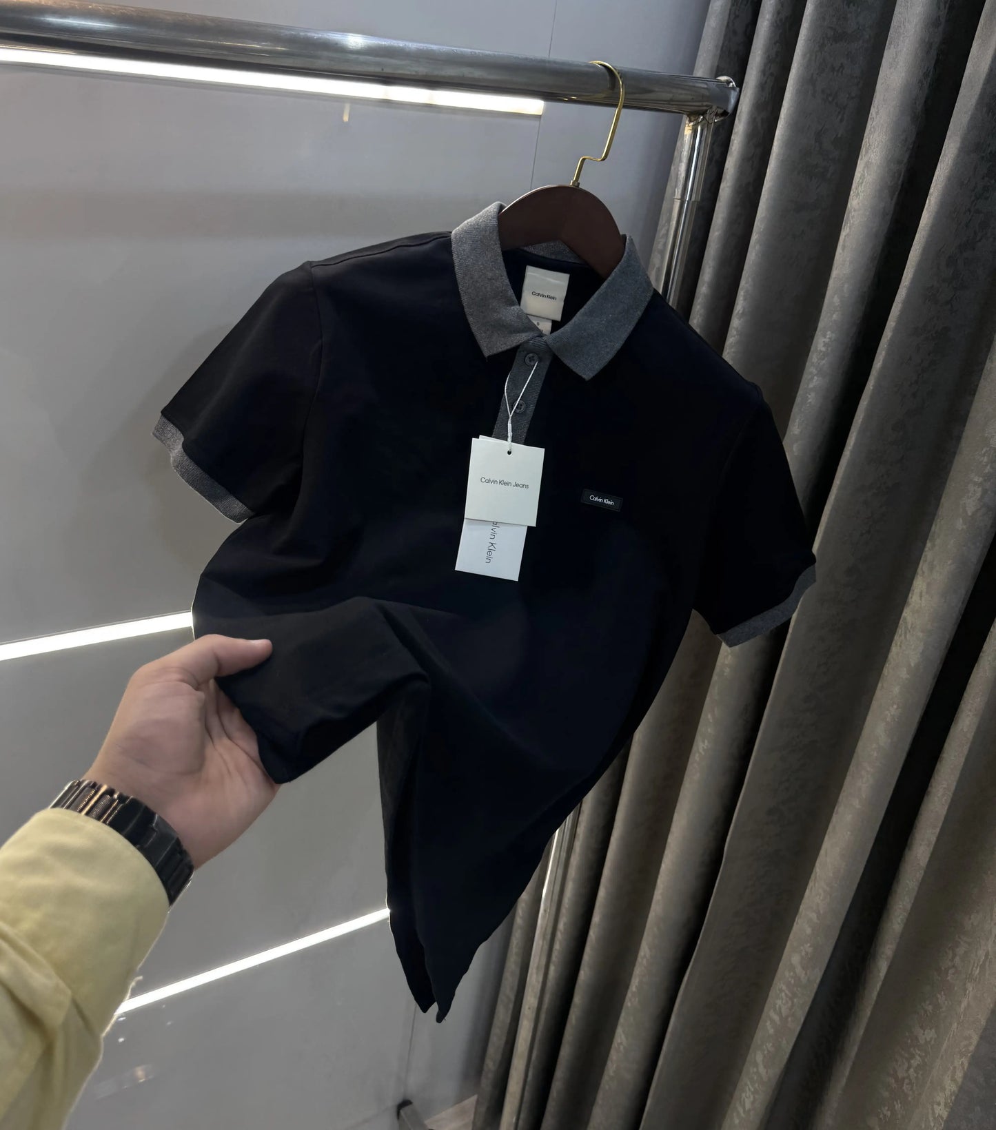 Calvin  Klein Black Premium Polo T-Shirt