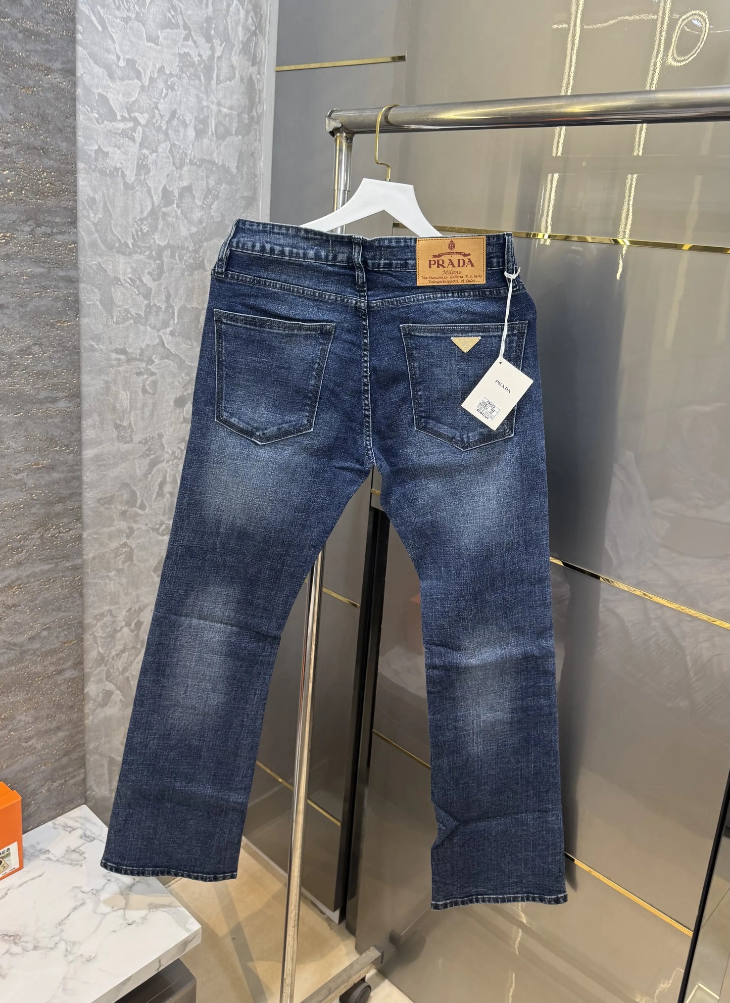 Prad a Milano Dark Blue Shade Imported Denim