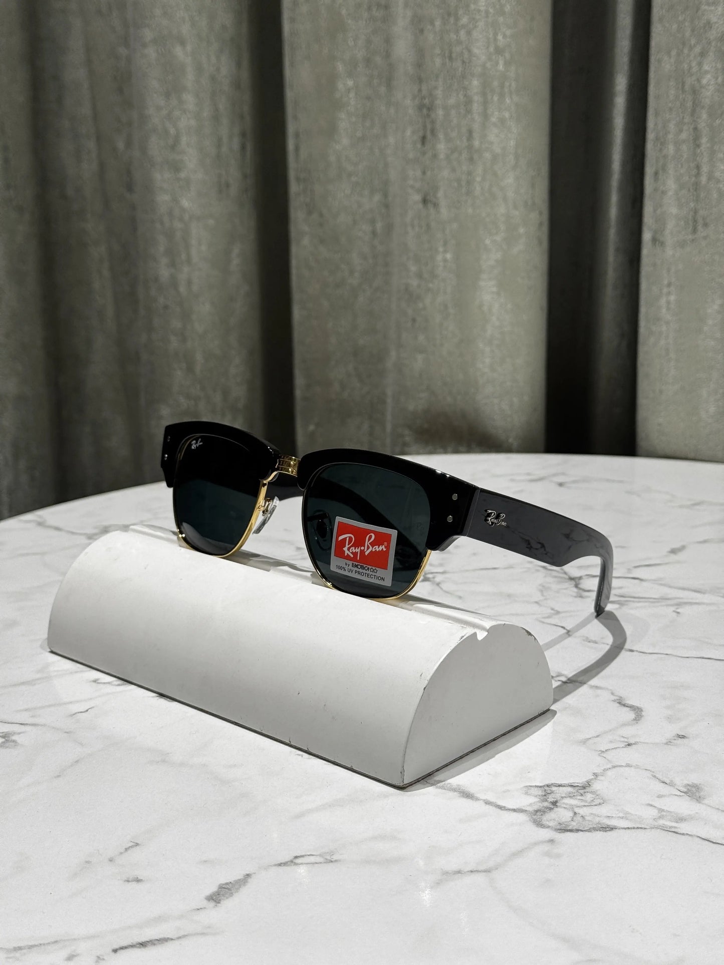RayBan Clubmaster Gold Black Premium Shades