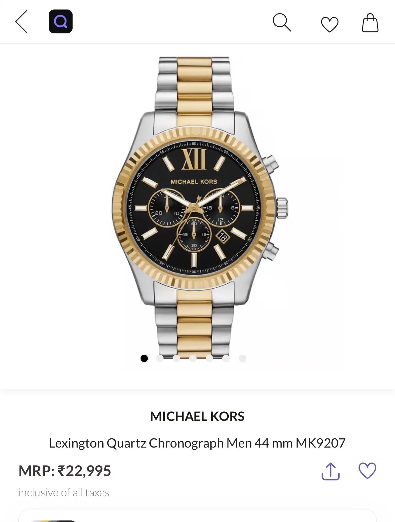 Michael Kor s Lexington Dual Tone Black Premium Chronograph Watch