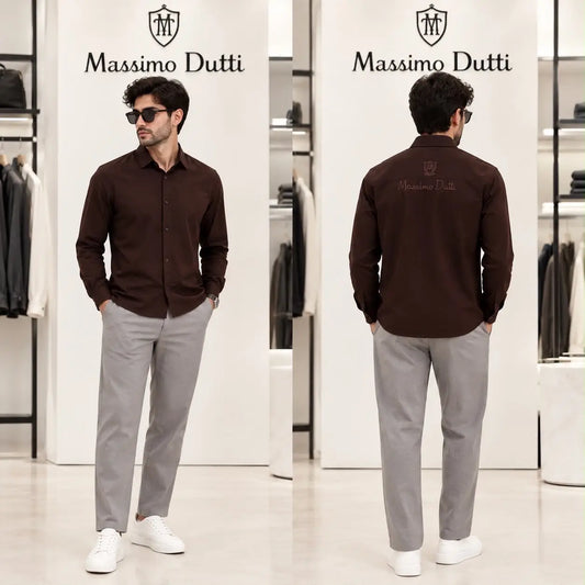Massimo Dutti Brown Grey Italian Imported Combo