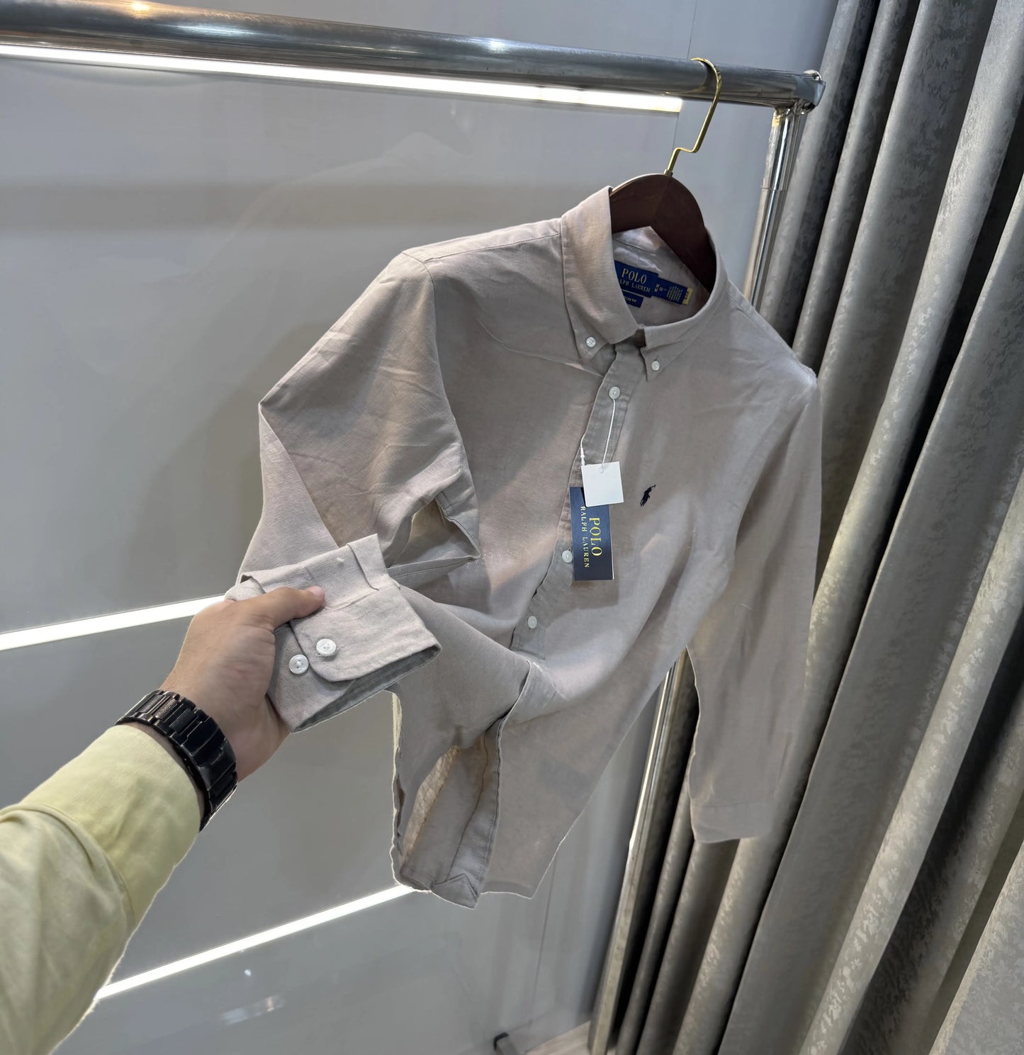 Ralph Lauren Beige Premium Linen Shirt
