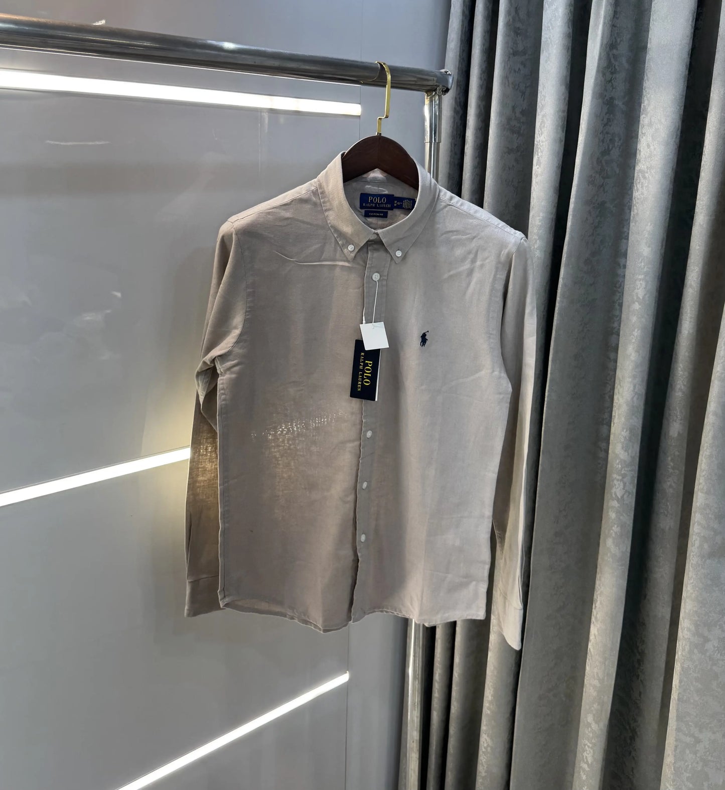 Ralph Lauren Beige Premium Linen Shirt
