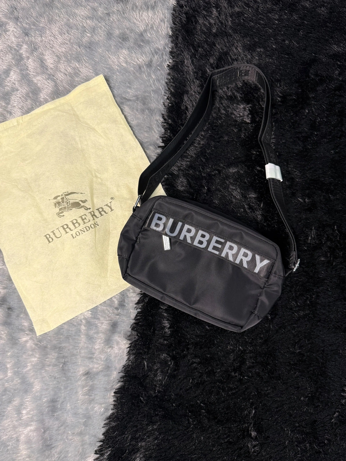 Burberry Paddy Logo Detail Nylon Crossbody Sling bag