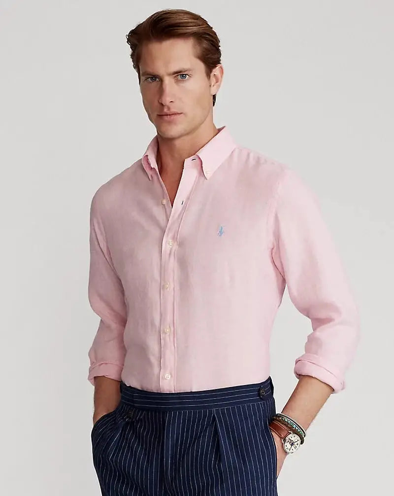Ralph Lauren Pink Premium Linen Shirt