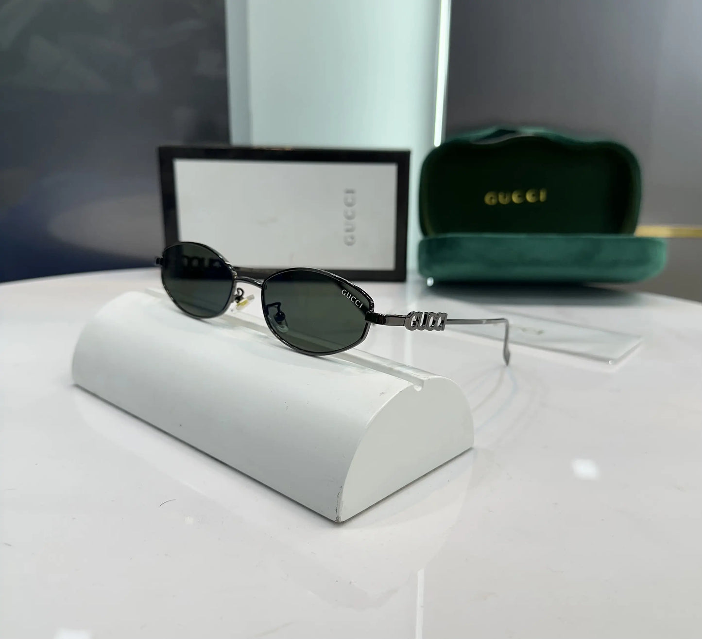 Gucc i Gunmetal Green Premium Shades 2827