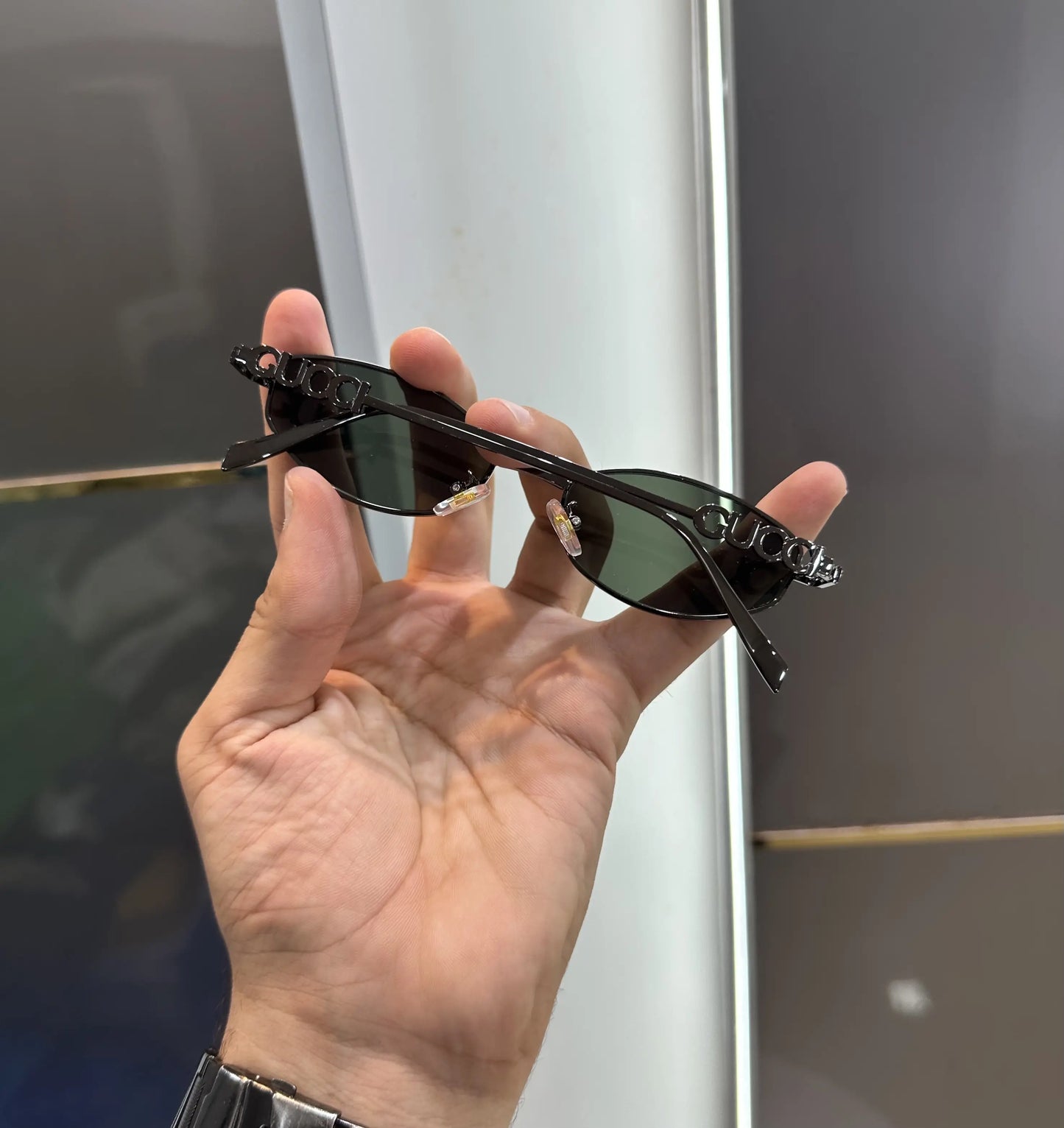 Gucc i Gunmetal Green Premium Shades 2827