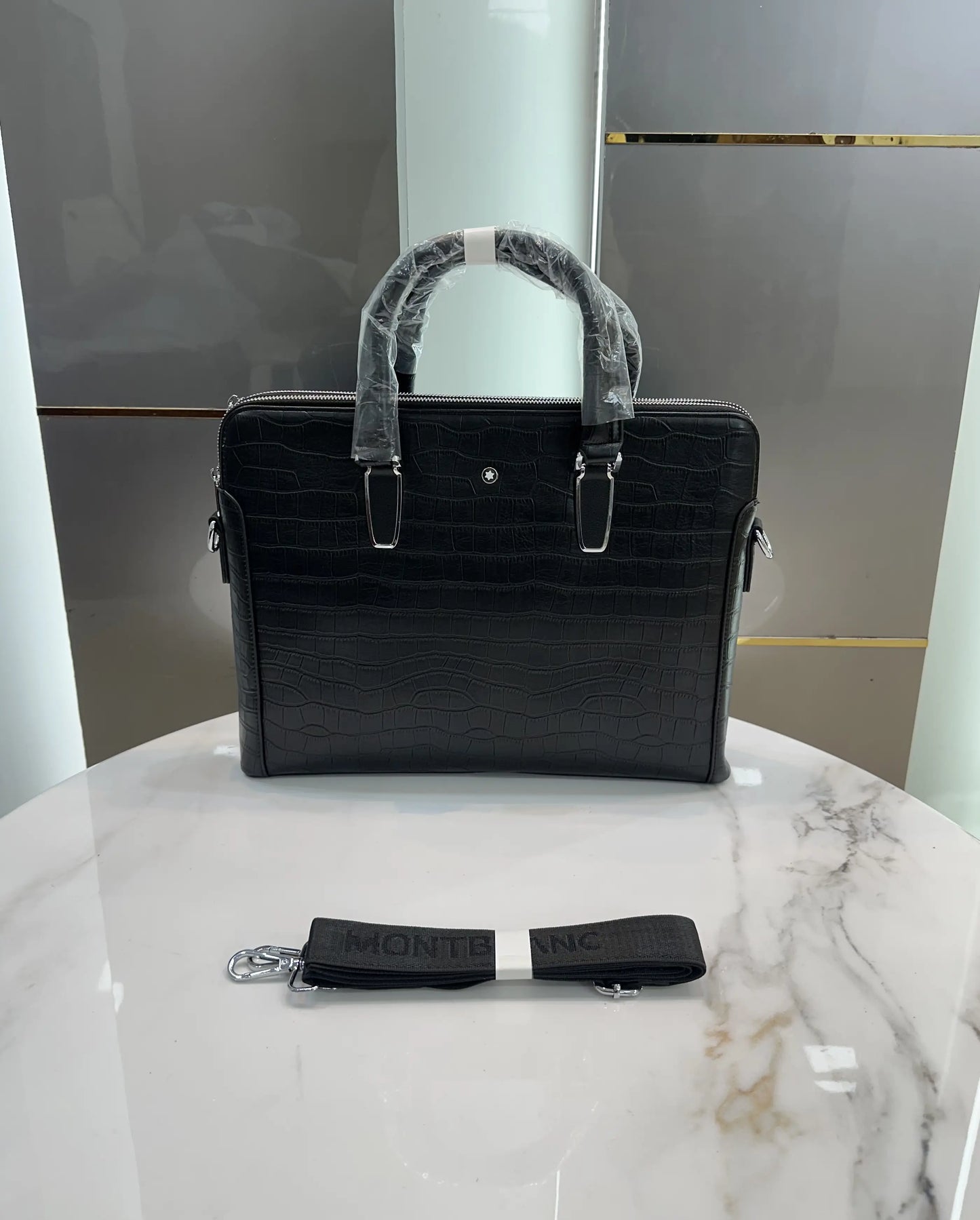 Mont Blan c Luxury Premium Imported Black Laptop Bag mb907